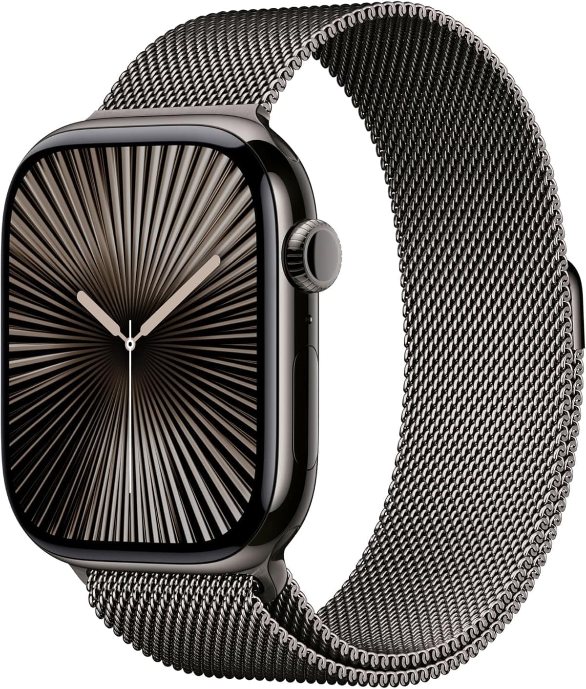 Apple Watch Series 10 [GPS + Cellular, 46 mm] - Caja de Titanio Gris Pizarra con Correa Milanesa Gris Pizarra, M/L, M/L (Reacondicionado) MC7R4LW/A