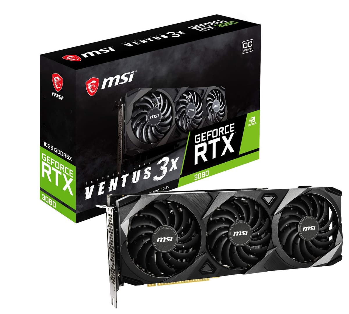 MSI GeForce RTX 3080 Ventus 3X 10GB GDDR6X OC 320-bit G3080V3X10C