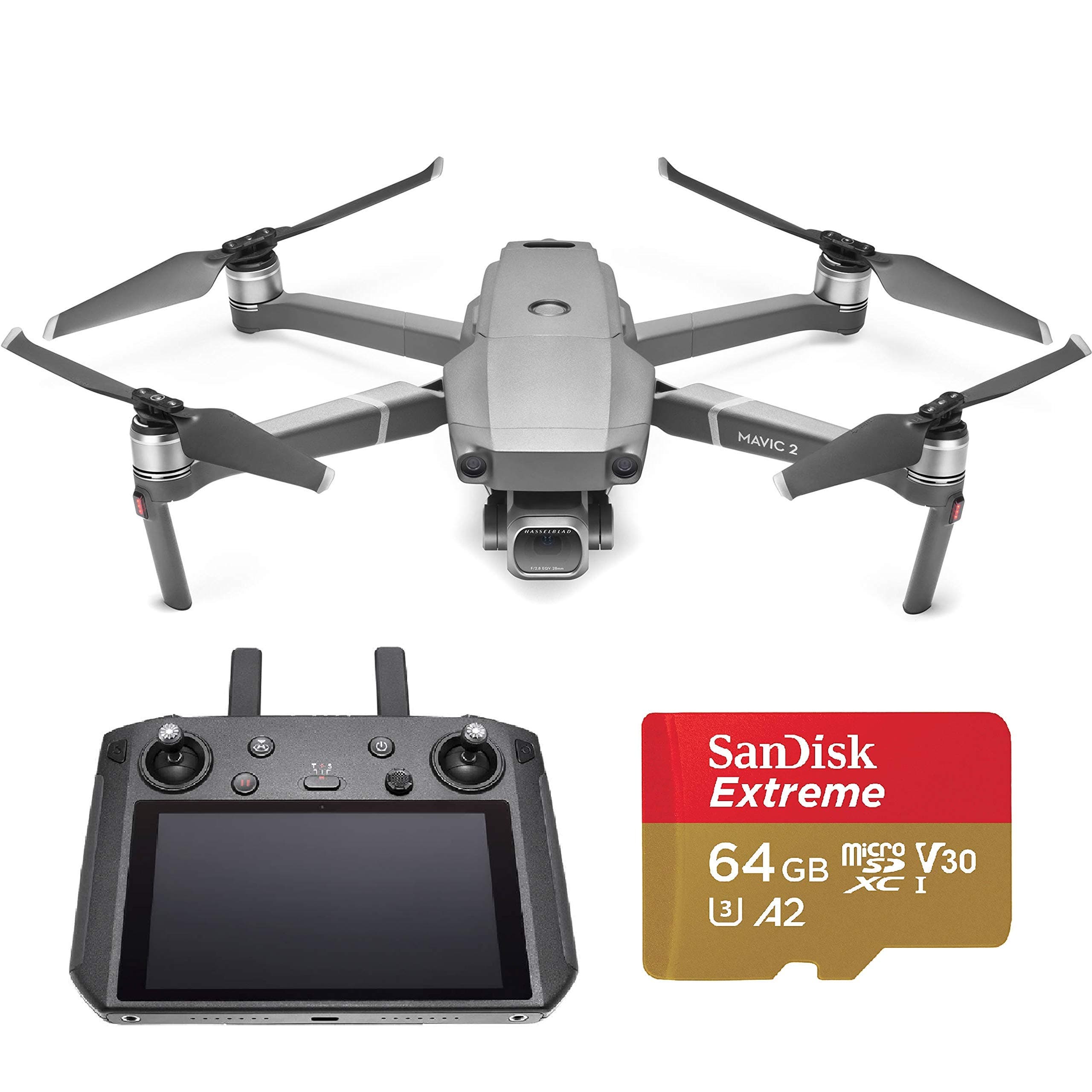 DJI Mavic 2 Pro con Smart Controller - Starter Bundle (Renewed) con 64GB 1-cr