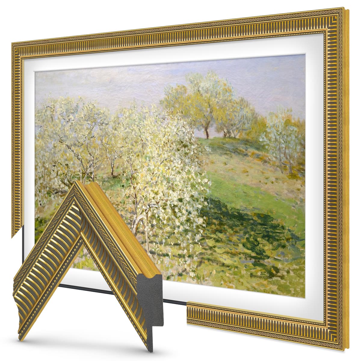 Marco de TV Deco Slim Empire Oro para 75" - Compatible ÚNICAMENTE con Samsung The Frame y Pro TVs (Compatible con 2021-2025, LS03A, LS03B, LS03C, LS03D, LS03FA, LS03FW)