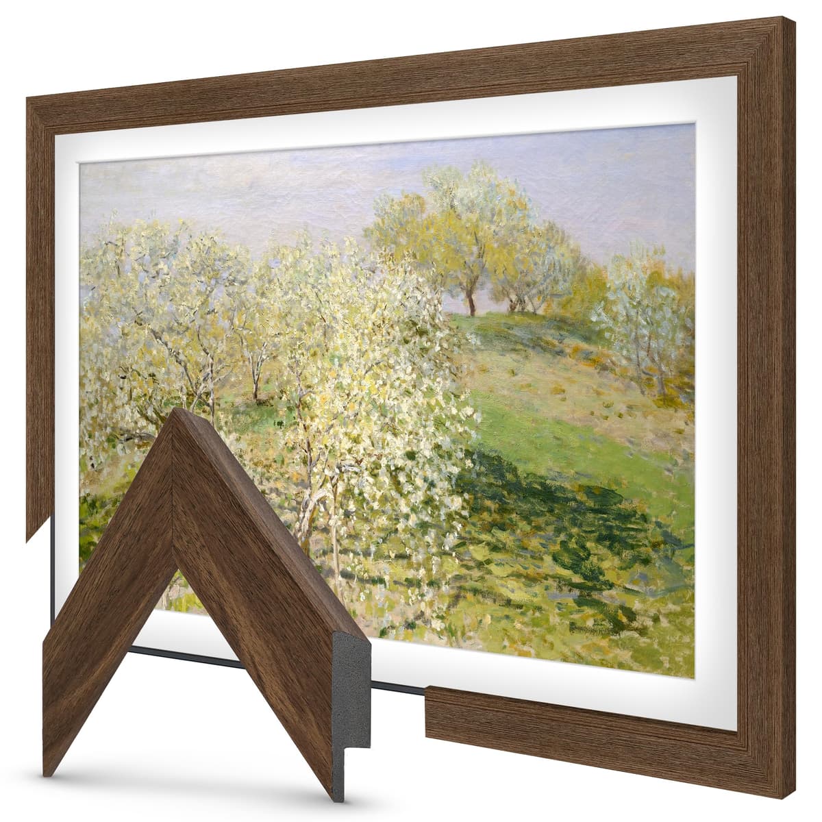 Marco de TV Deco Slim Nogal Museum de 55" - Compatible SOLO con Samsung The Frame (Compatible con 2021-2025, LS03A, LS03B, LS03C, LS03D, LS03FA)