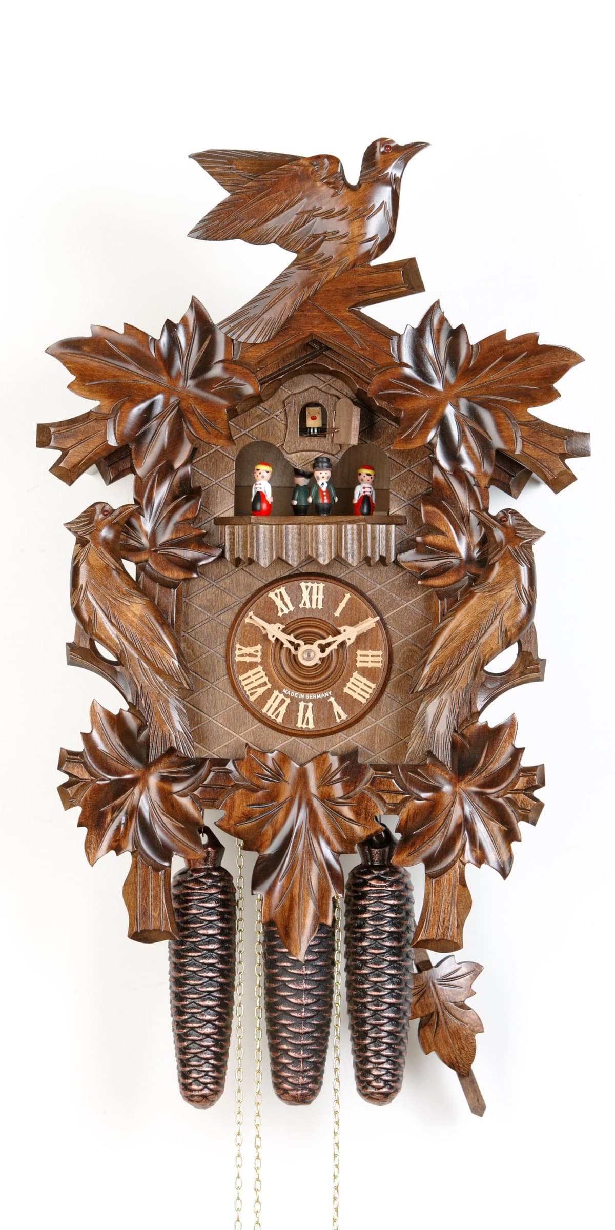 Reloj cuco alemán estilo tallado 8 días 20.00 inch - Hekas Black Forest KA 3675/8 EX N