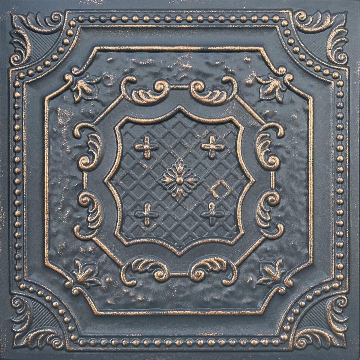 À LA MAISON CEILINGS Baldosas de techo de espuma R126 Bijou and Bee, pack de 144 - 384 sq. ft. (Charcoal Copper) R126chcr-144