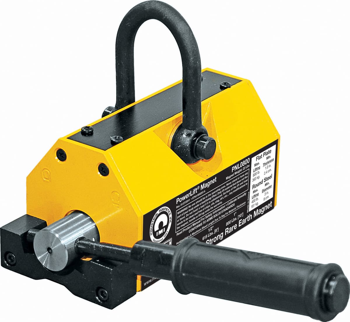MAG-MATE PNL0800 Powerlift imán de elevación 800 lbs Rare Earth, equipo pesado