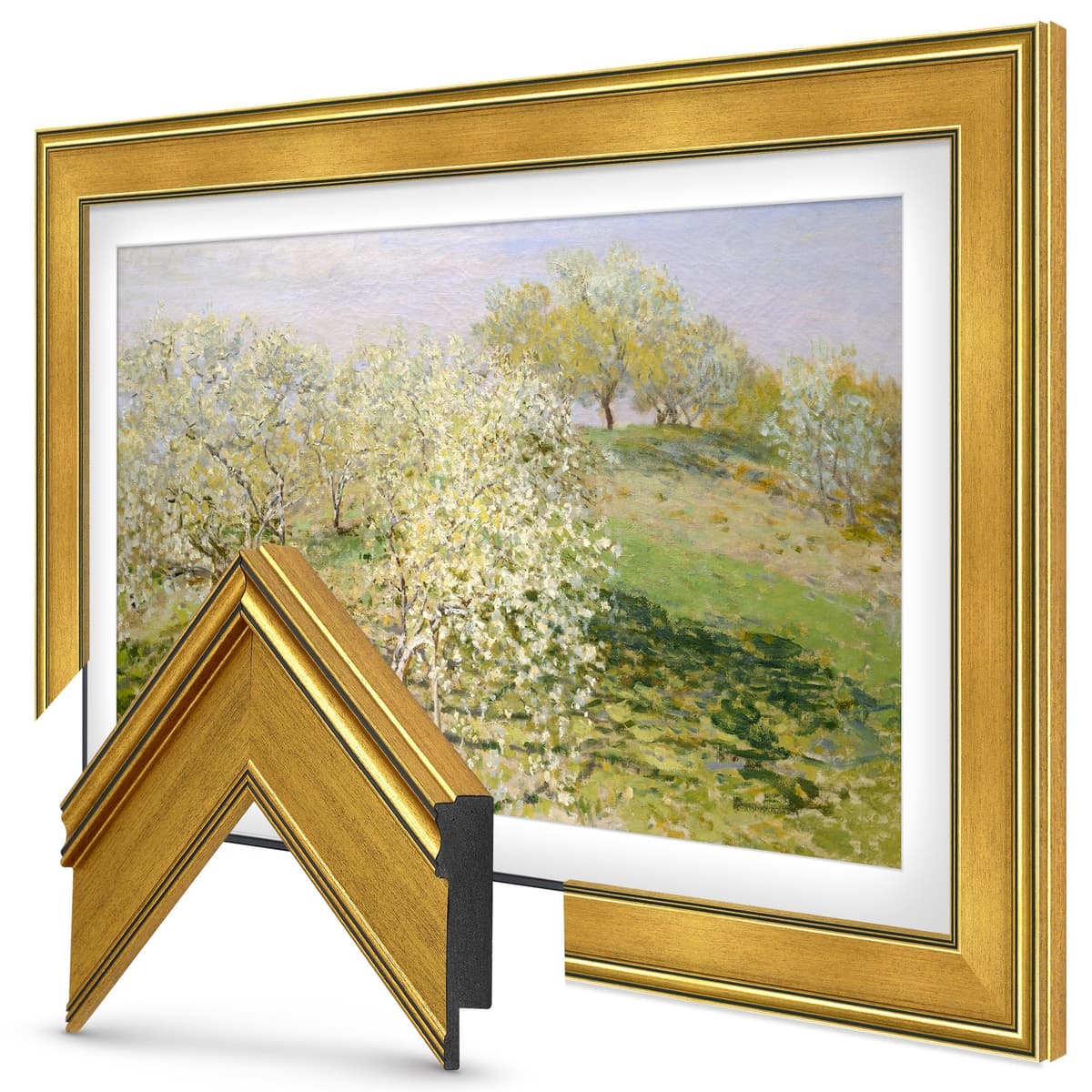 Marco de TV Deco Premiere Oro Antiguo 55" - Compatible SOLO con Samsung The Frame (Aptos 2021-2025, LS03A, LS03B, LS03C, LS03D, LS03FA)