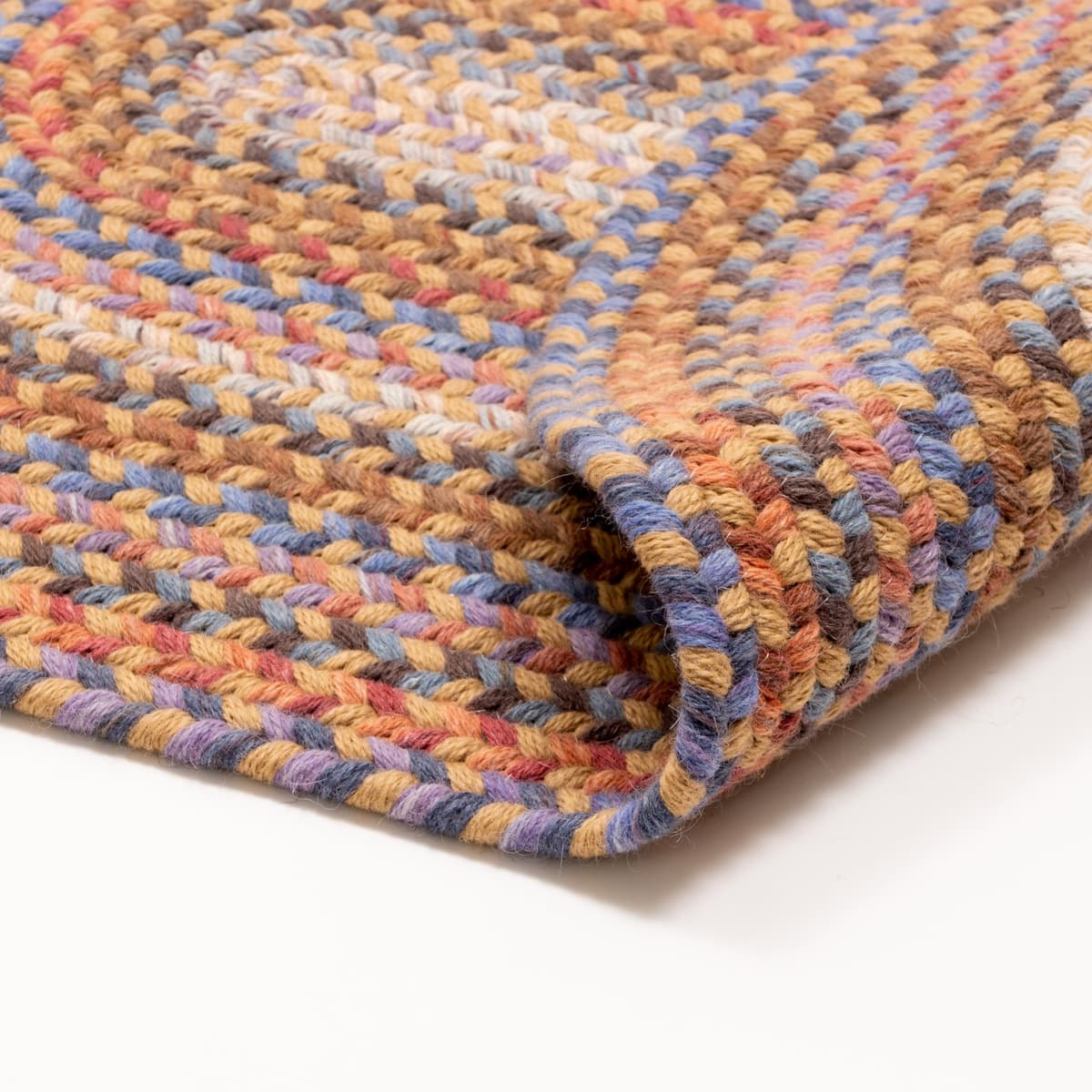 Super Area Rugs Tribeca Alfombra Trenzada de Lana Premium Reversible 5' x 7' Ovalada (Neutral Mix)