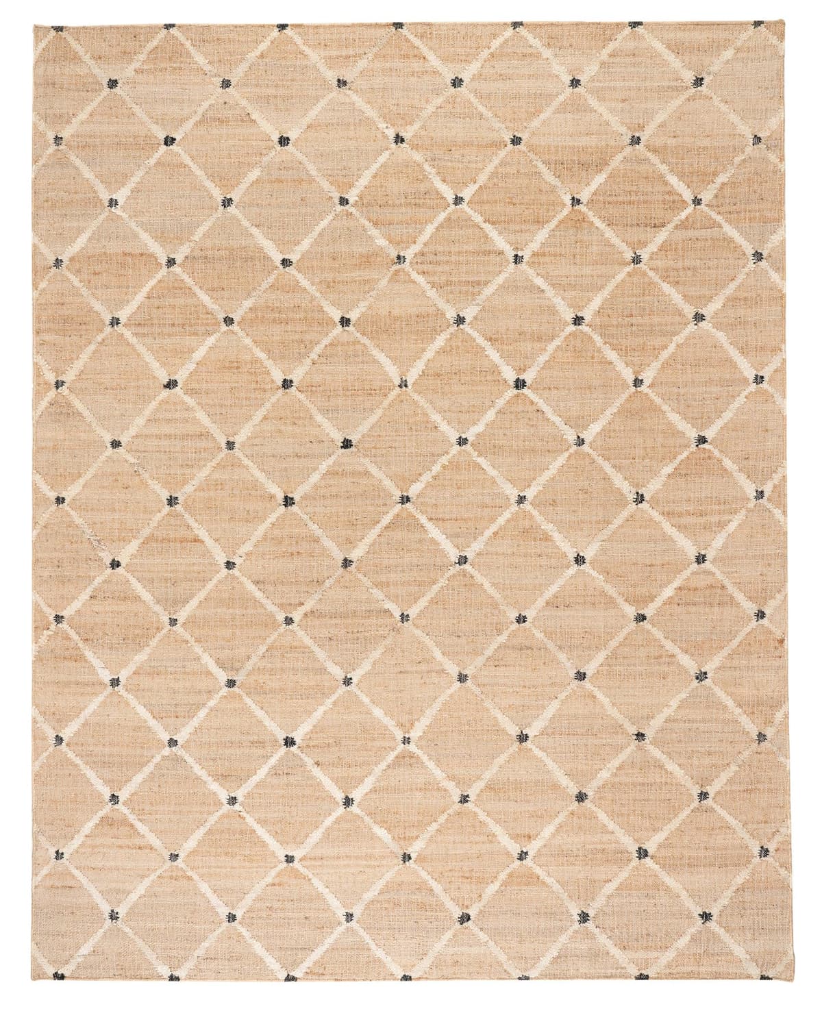 Dash & Albert Kali Alfombra de yute tejida a mano 7.5 x 9.5 ft, patrón geométrico natural DA1044-810