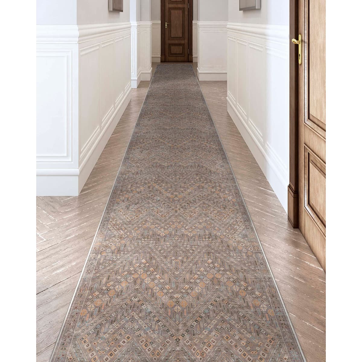 Well Woven Anya Runner 27" x 36' - Grey W-AS-04A-R-36