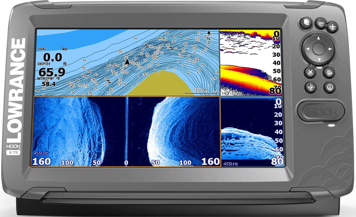Lowrance HOOK2 9 Fish Finder 9-in con Transductor TripleShot y Mapas de Lagos 000-14301-001