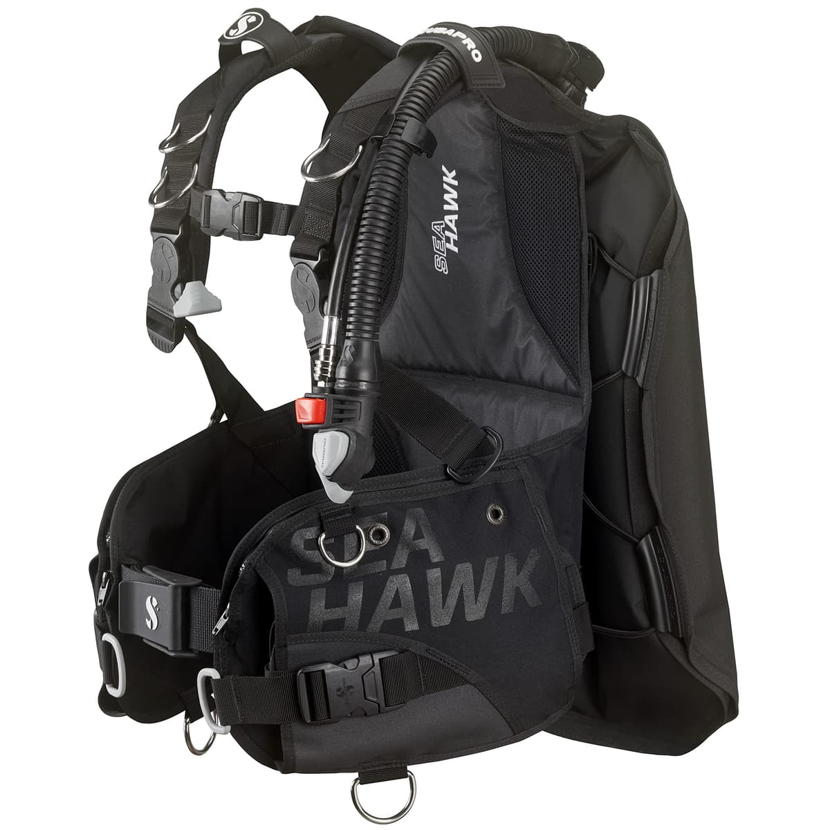SCUBAPRO Seahawk 2 BCD de Buceo con Inflador Balanced Power (Medium, Negro) 22.142.310