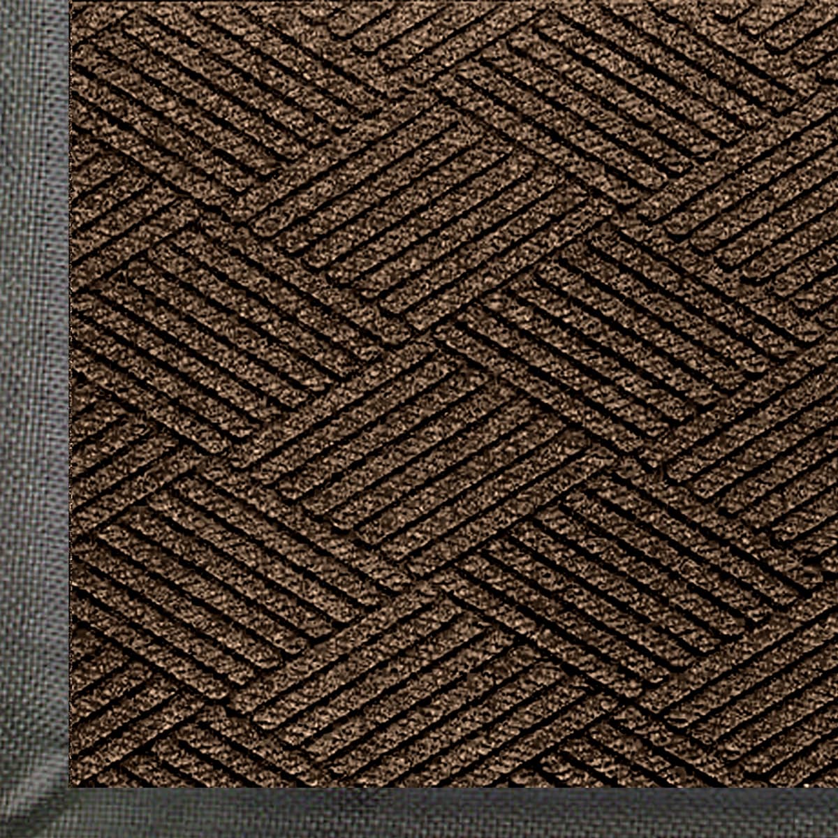 M+A Matting WaterHog Max Diamond | Tapete comercial Eco Premier con patrón diamante y borde de goma (Chestnut Brown, 4' x 12.2') 2295750412