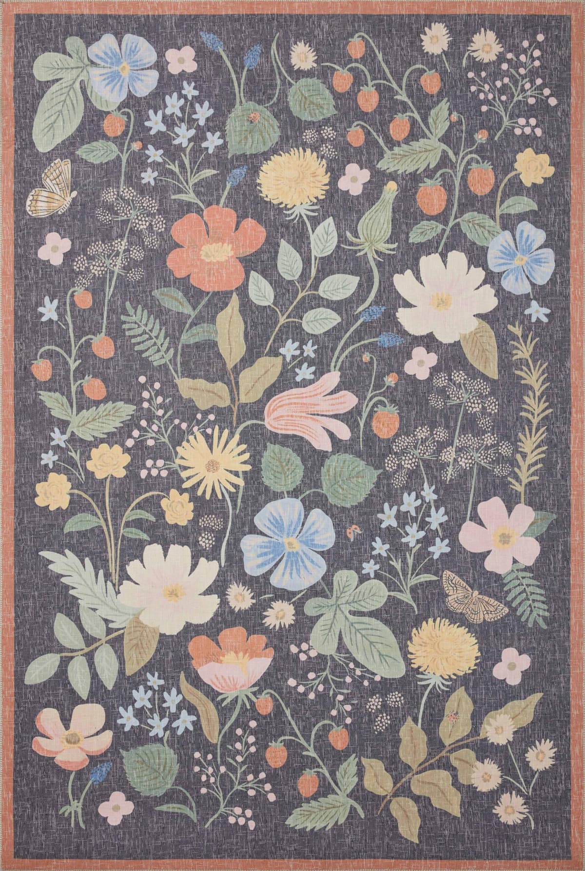 Loloi Rifle Paper Co Cotswolds Black Alfombra 7'-6" x 9'-6" COTWCOT-01BL007696