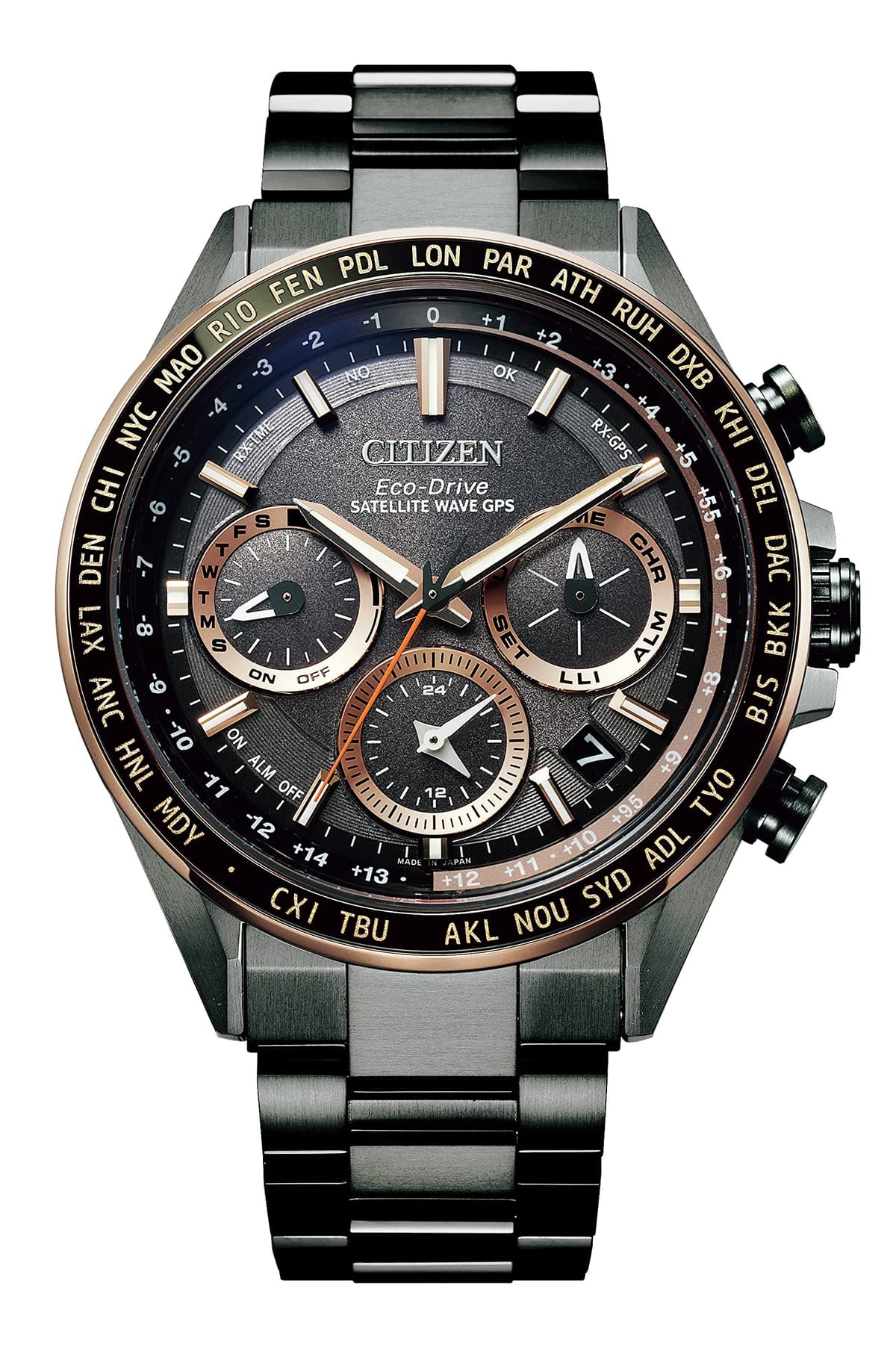 Citizen Attesa CC4016-67E Eco-Drive GPS, reloj satelital para hombre, negro