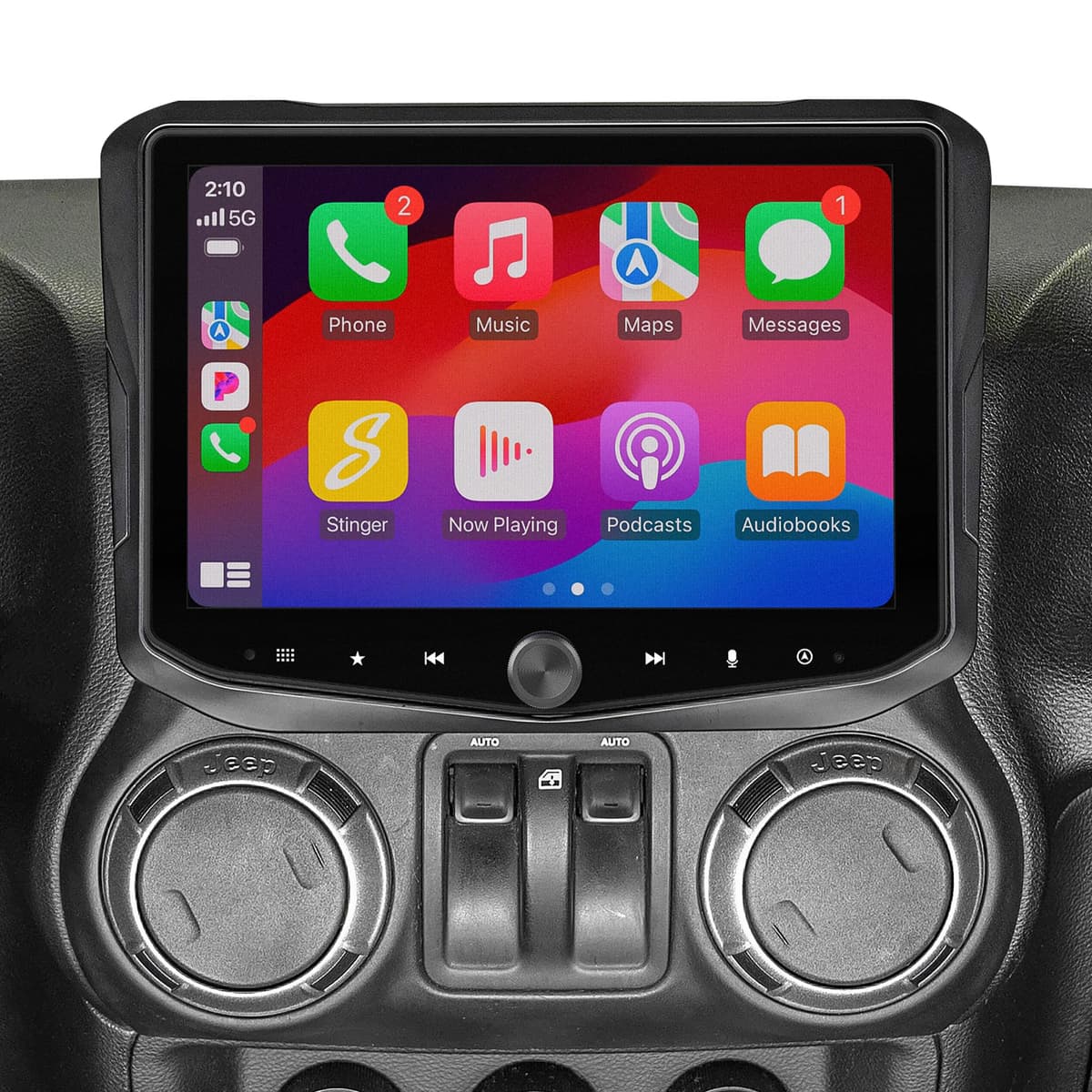 Stinger HEIGH10+ 10.1" Wrangler JK (2011-2018) - Radio táctil HD con CarPlay/Android Auto inalámbrico, 4 cámaras