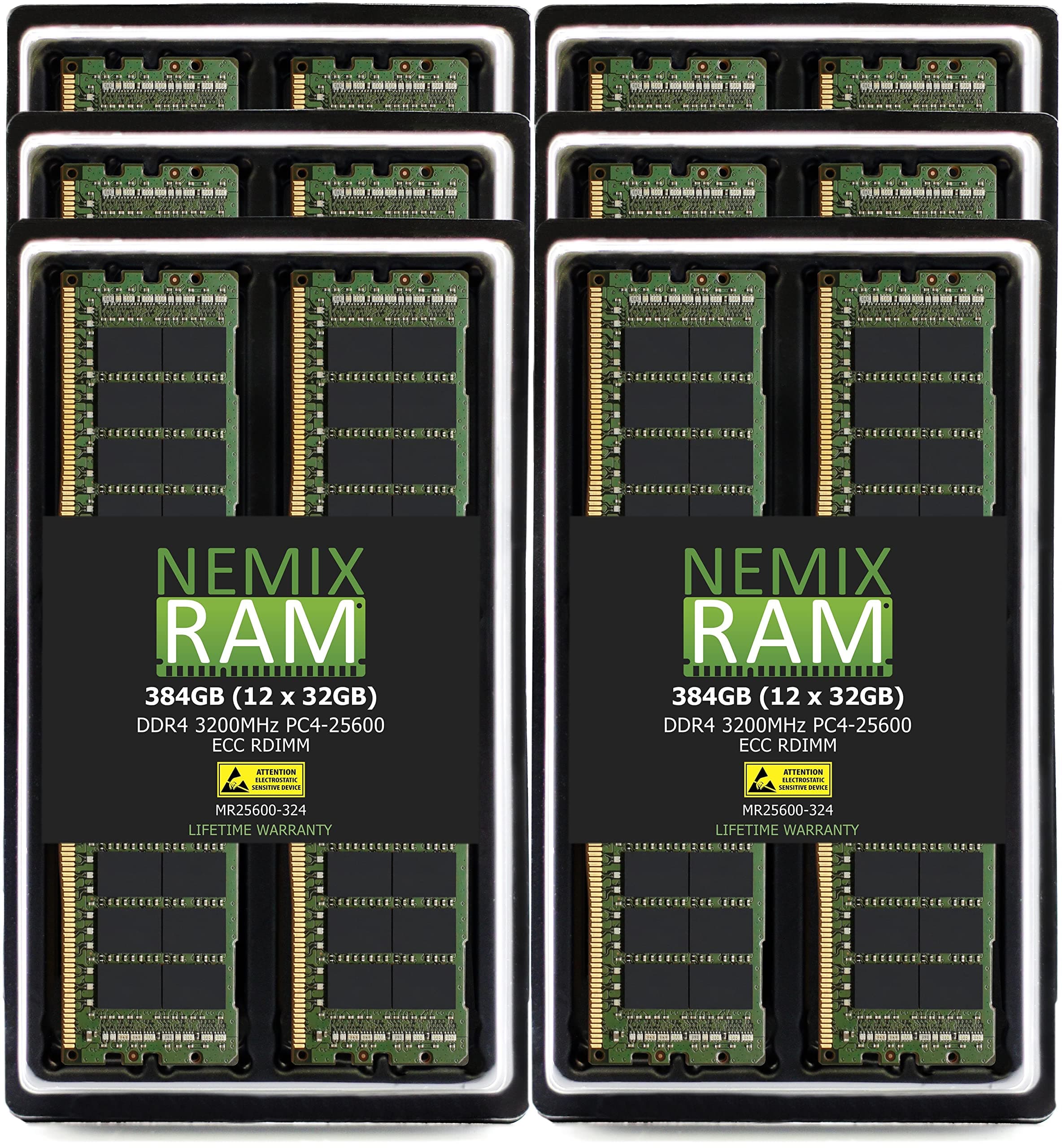 NEMIX RAM 384GB (12x32GB) DDR4 3200MHz ECC RDIMM Registered Server Kit