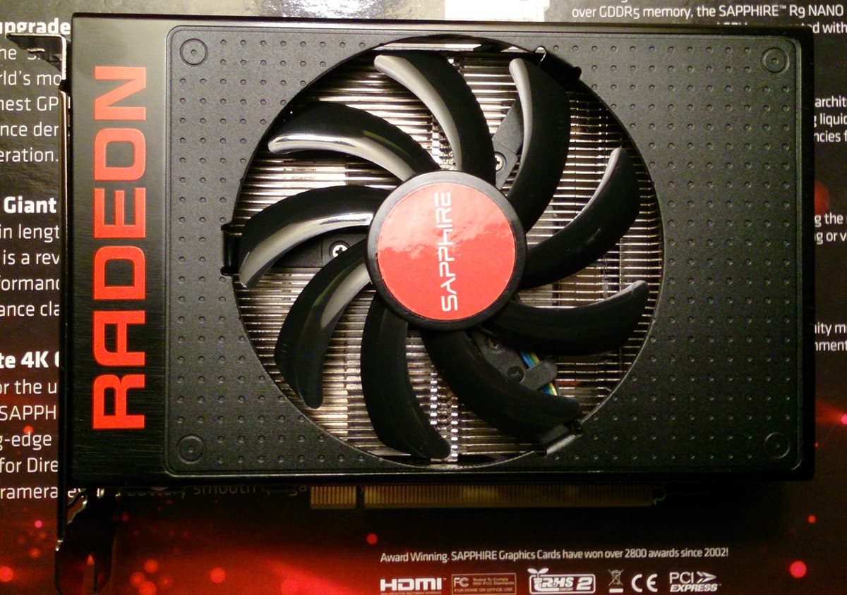 Sapphire Radeon R9 Nano 4GB HBM HDMI/TRIPLE DP PCI-Express Tarjeta Gráfica 21249-00-40G