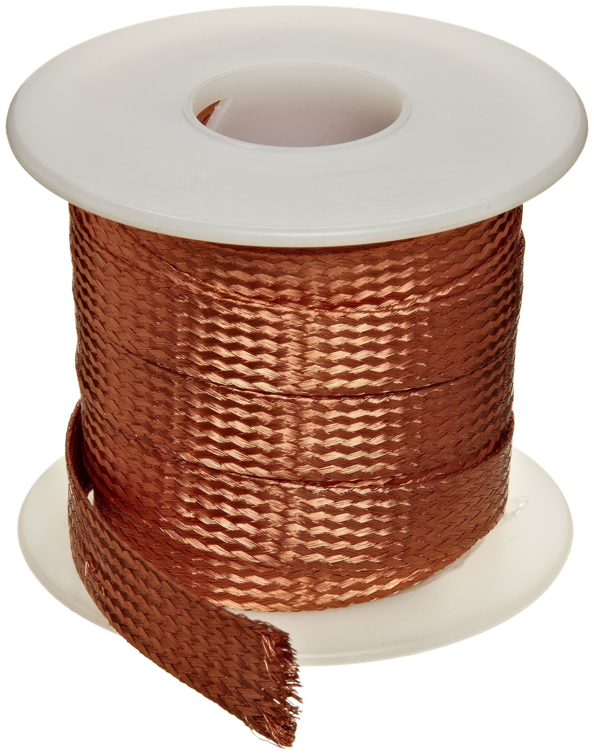 Small Parts Arcor Trenza de Cobre Desnudo Plana en Bobina, 1/8", 25 ft FB1/8