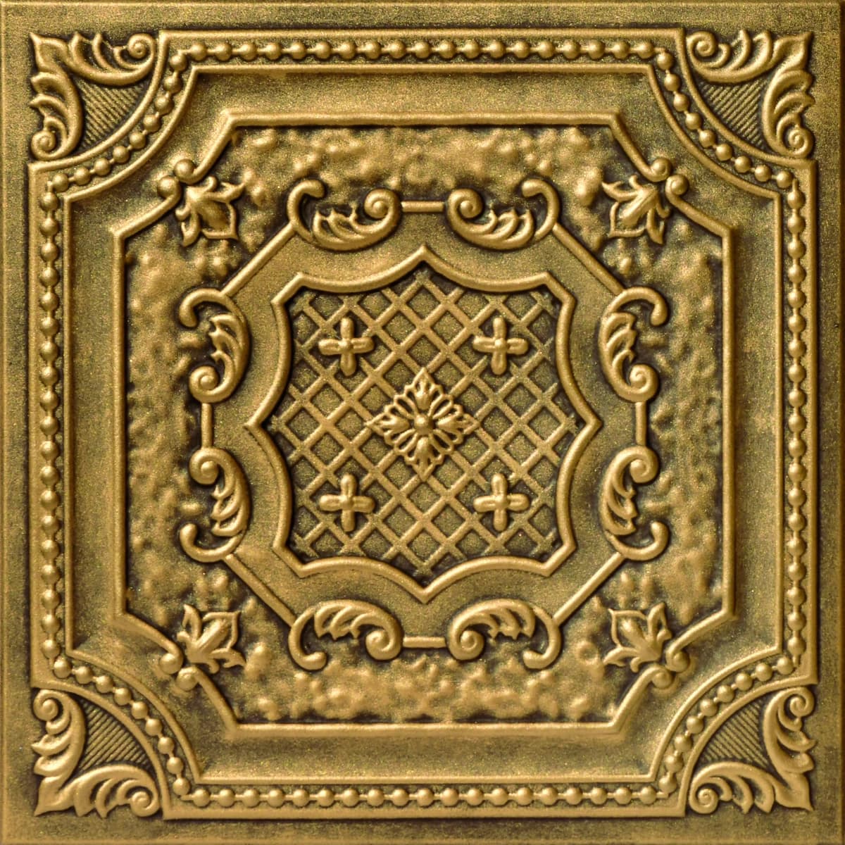 À LA MAISON CEILINGS Baldosas de techo de espuma R126 Bijou and Bee, pack de 144 - 384 sq. ft. (Antique Gold) R126ag-144
