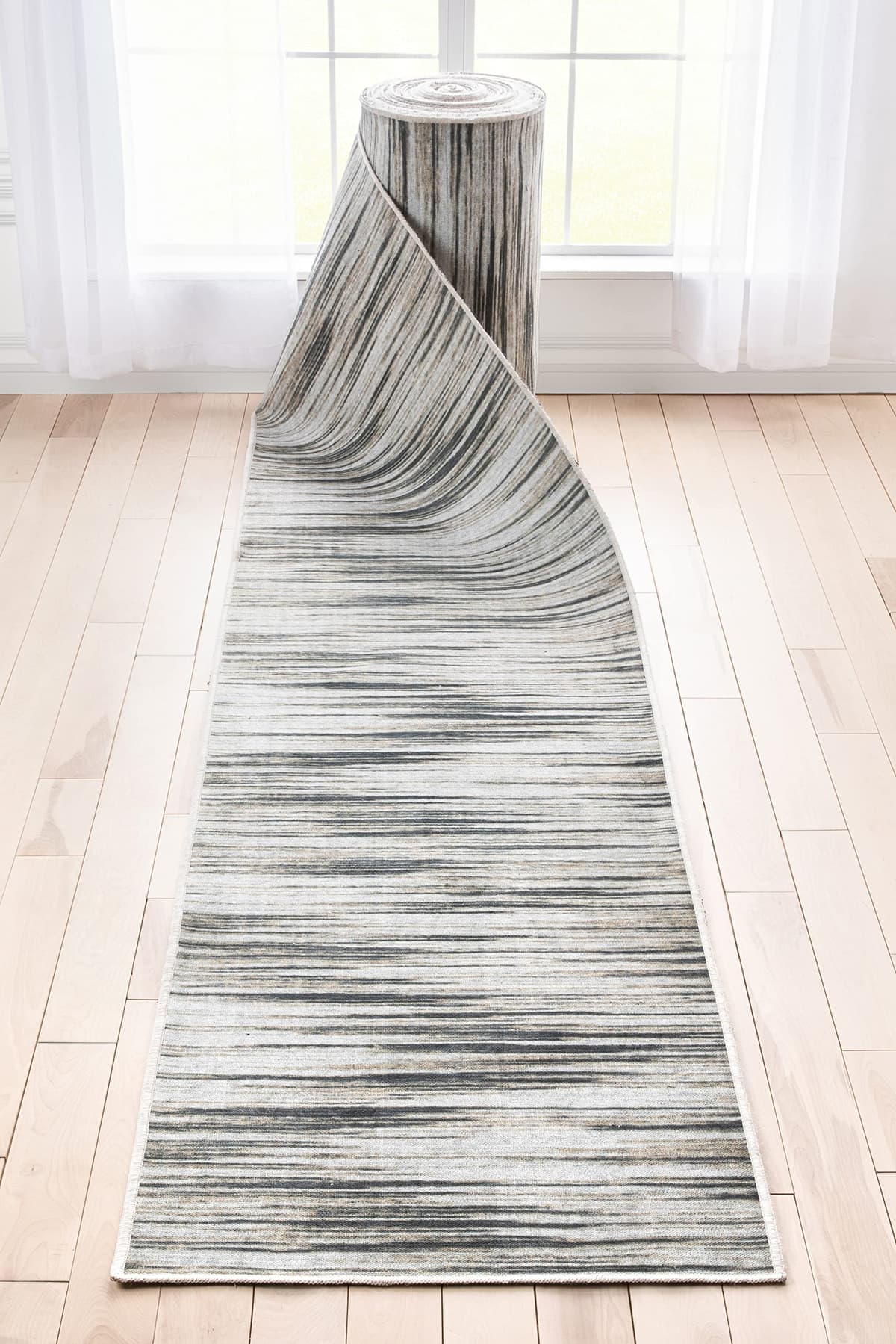 Holden runner personalizado 31" x 40' Ivory Brown abstracto Well Woven W-MO-01B-R-31
