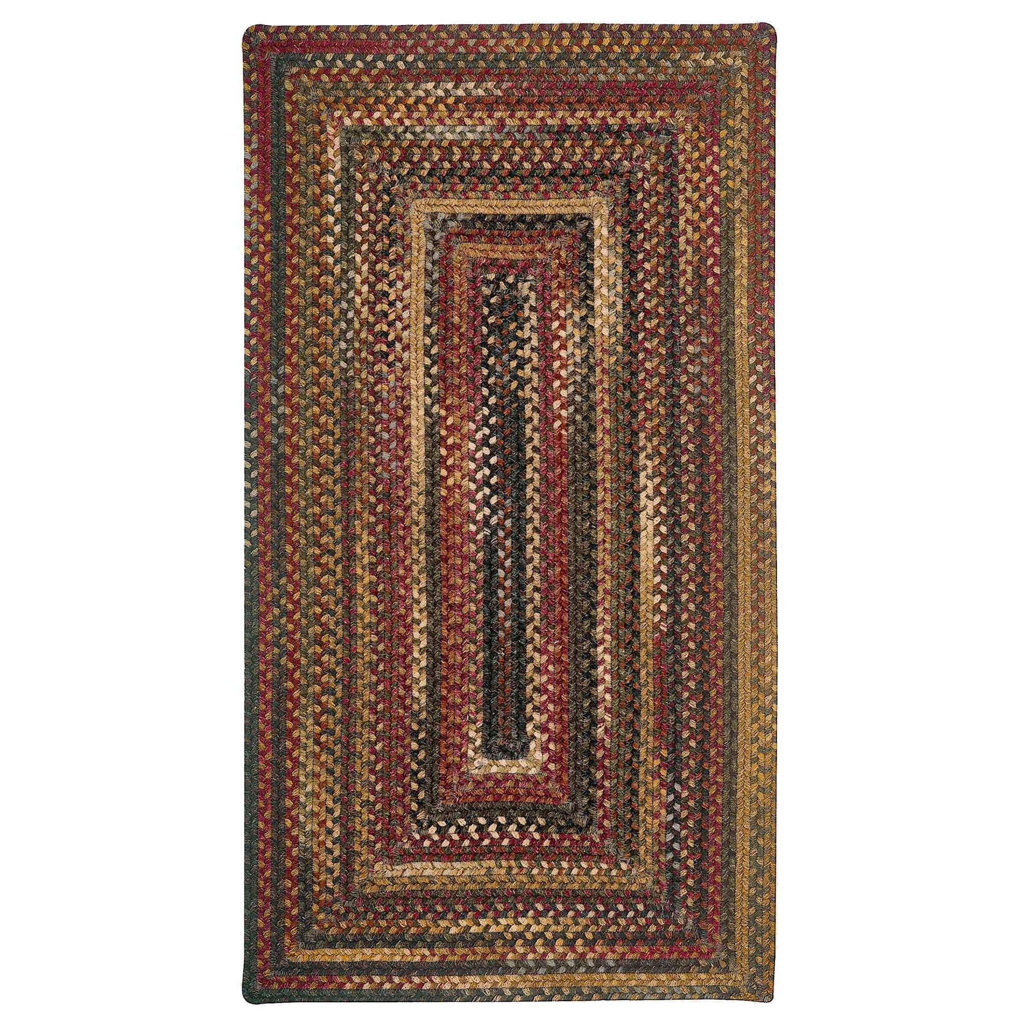 Tapete trenzado Capel American Heritage Woodstone 7' x 7' rectangular concéntrico 0555QS07000700901