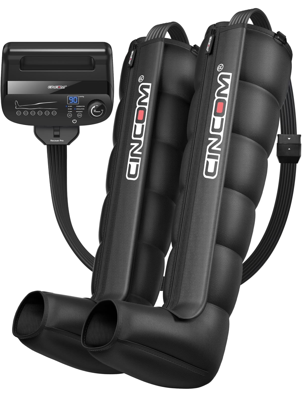 CINCOM Air Compression Recovery System - Botas de compresión 6-Zone para recuperación muscular CM-098A