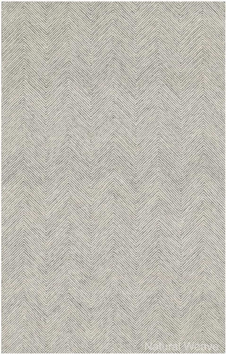 Natural Weave Alfombra de Lana Tejida a Mano Herringbone Chevron para Sala (Gris, 9 x 12 FT) Herringbone Wool Rug