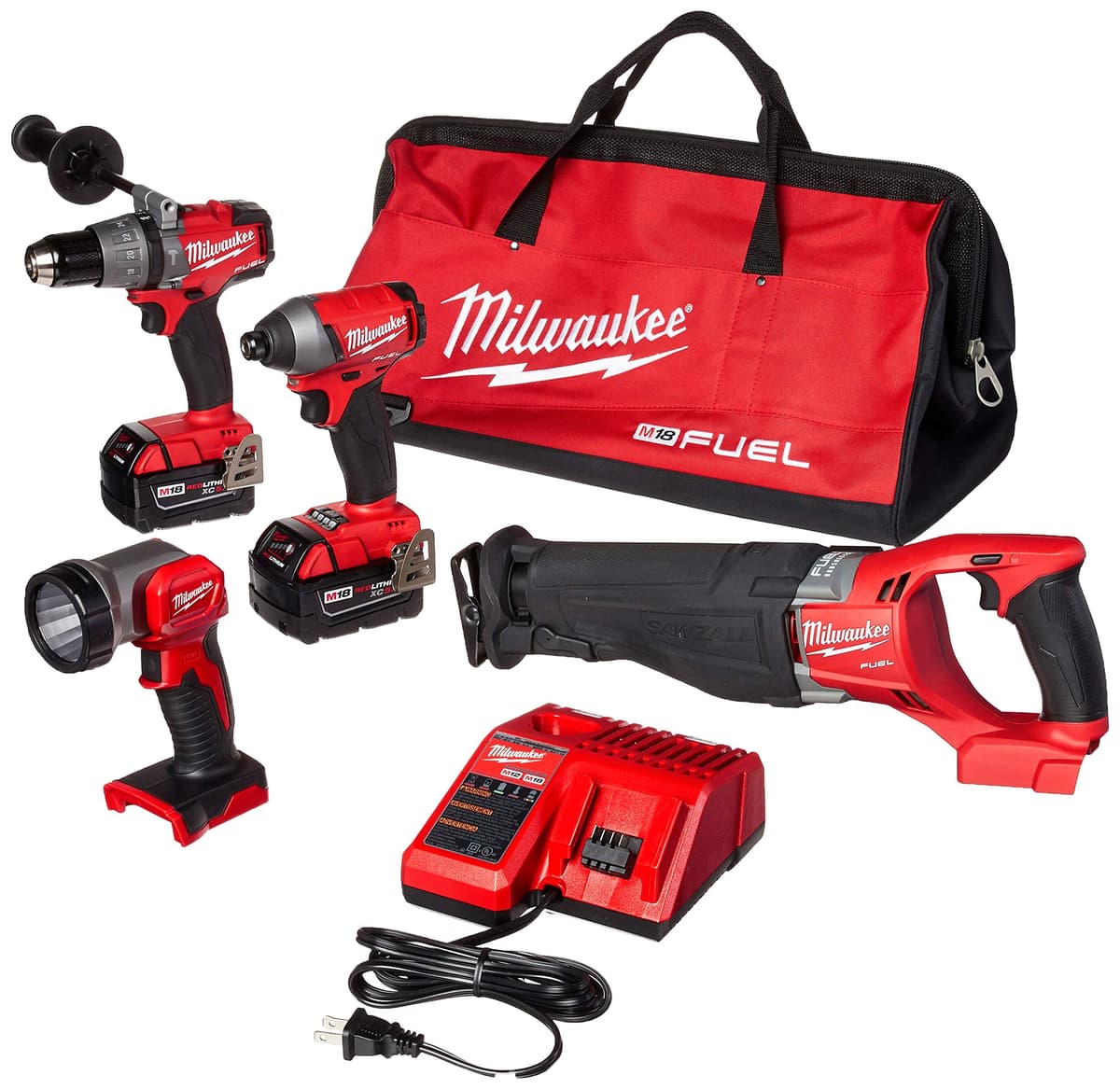 Milwaukee 2896-24 M18 Fuel Juego combinado de 4 herramientas