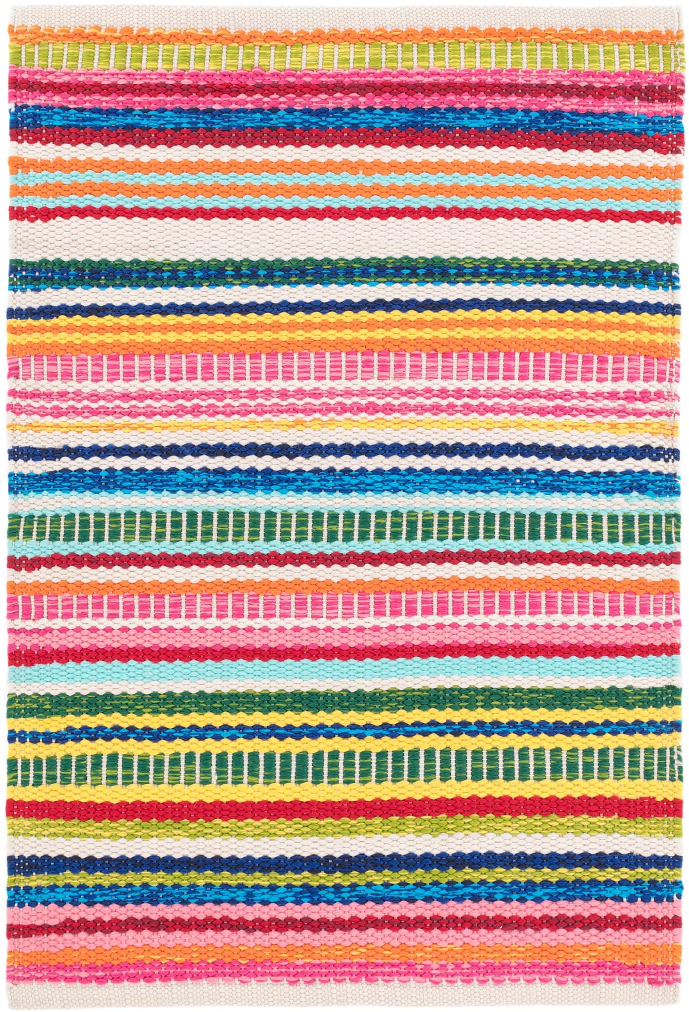 Dash & Albert Alfombra Bright Stripe Indoor/Outdoor 7.5 x 9.5 ft multicolor DA1087-810