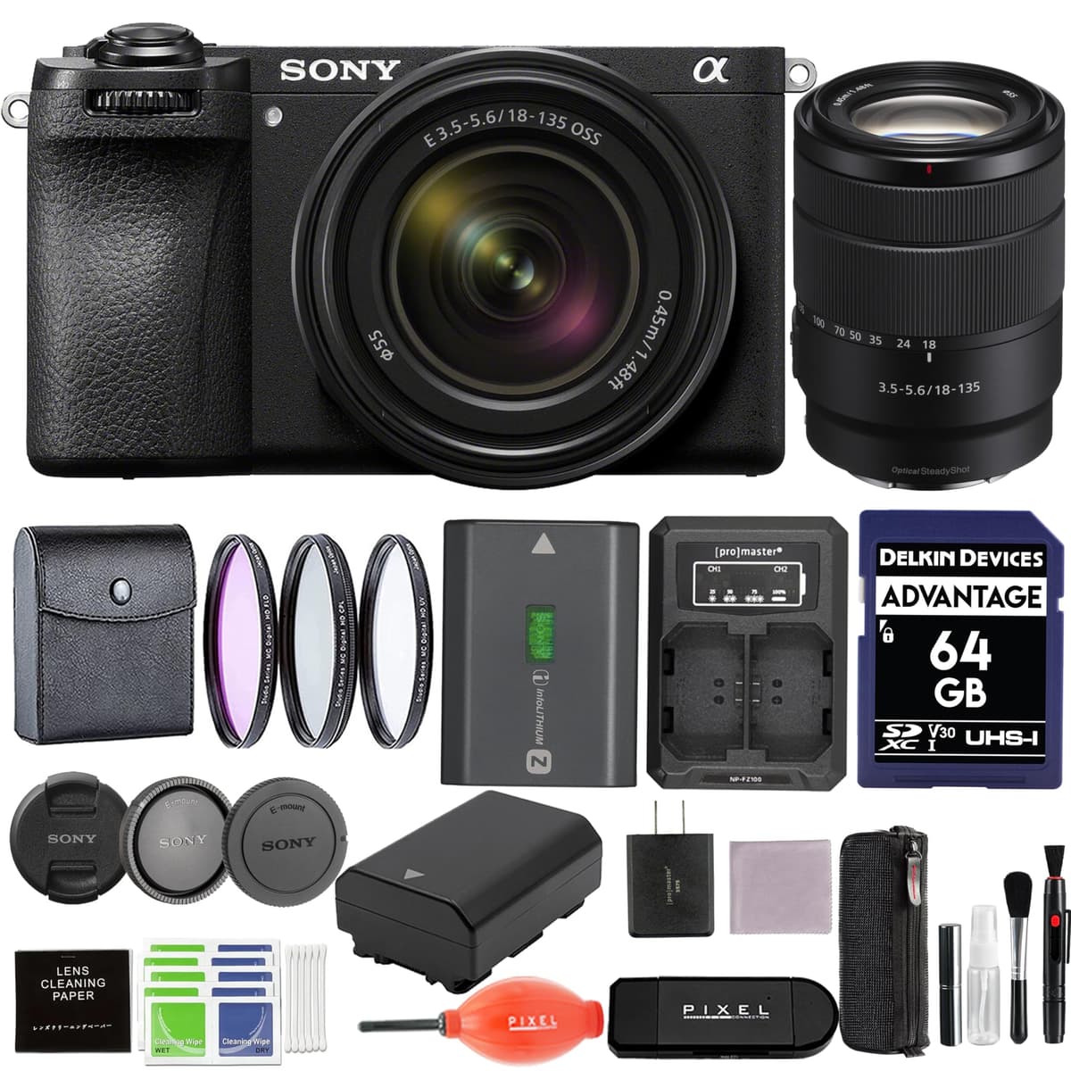 Sony Alpha a6700 con Lente 18-135mm - Kit con Batería Extra, Cargador y Accesorios ILCE-6700M