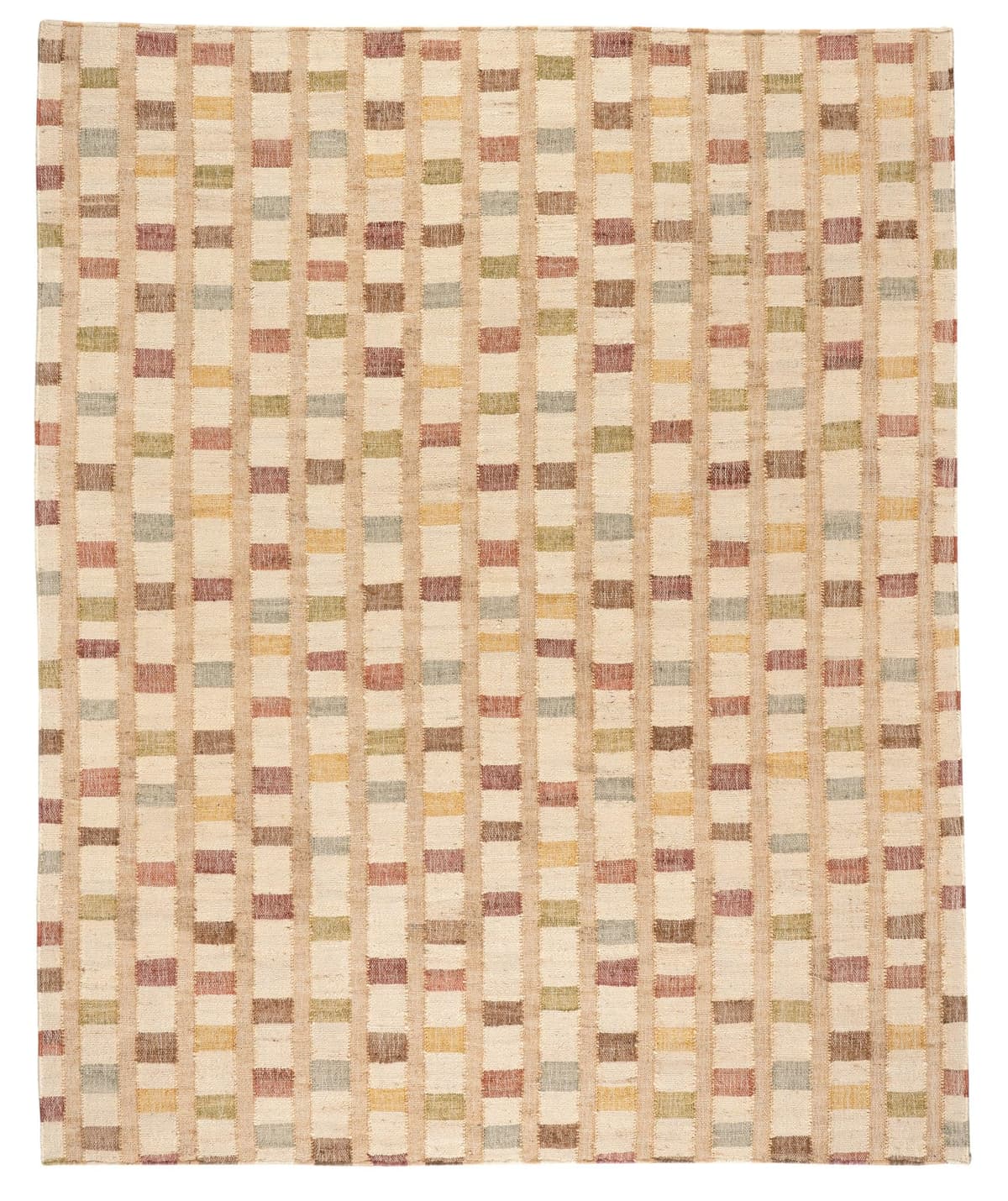 Dash & Albert Mosaic Multi Alfombra de yute tejida a mano 7.5 x 9.5 ft, patrón geométrico multicolor DA1403-810