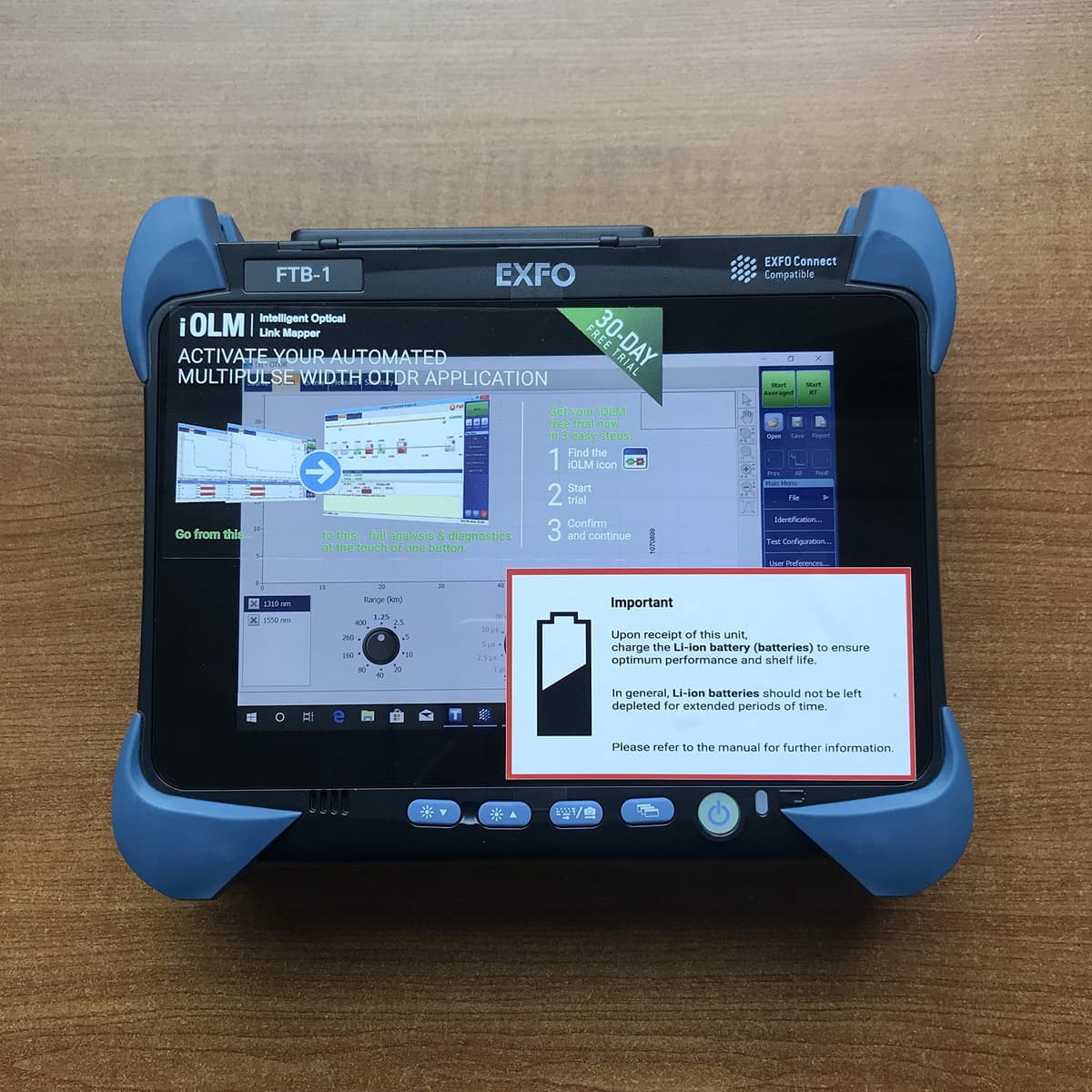 EXFO FTB-1V2 con módulo FTB-720C, 1310/1550nm, 37/35dB