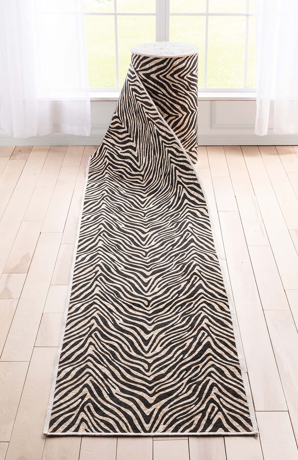 Zebra Stripe Brown runner personalizado Well Woven 31" x 40' W-MO-02B-R-31