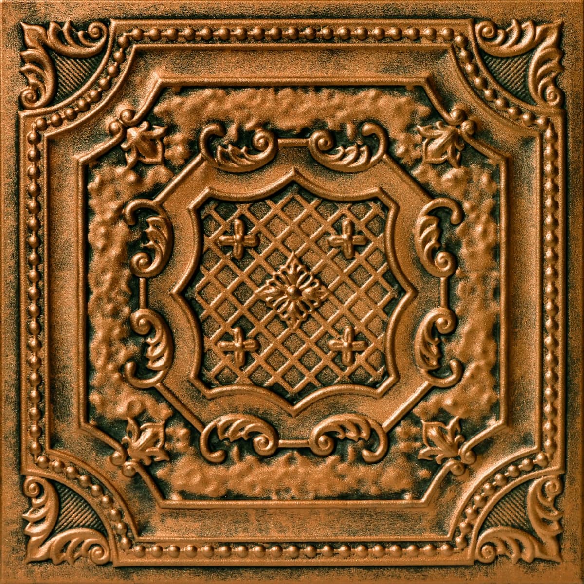 À LA MAISON CEILINGS Baldosas de techo de espuma R126 Bijou and Bee, pack de 144 - 384 sq. ft. (Antique Bronze) R126abz-144