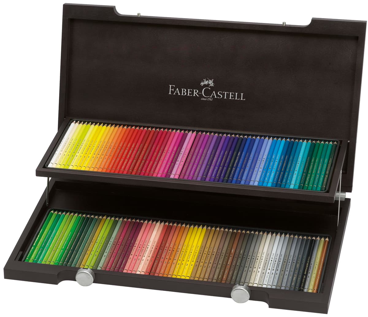 Faber-Castell Polychromos Lápices de color artísticos - Estuche de madera 120 piezas F110013