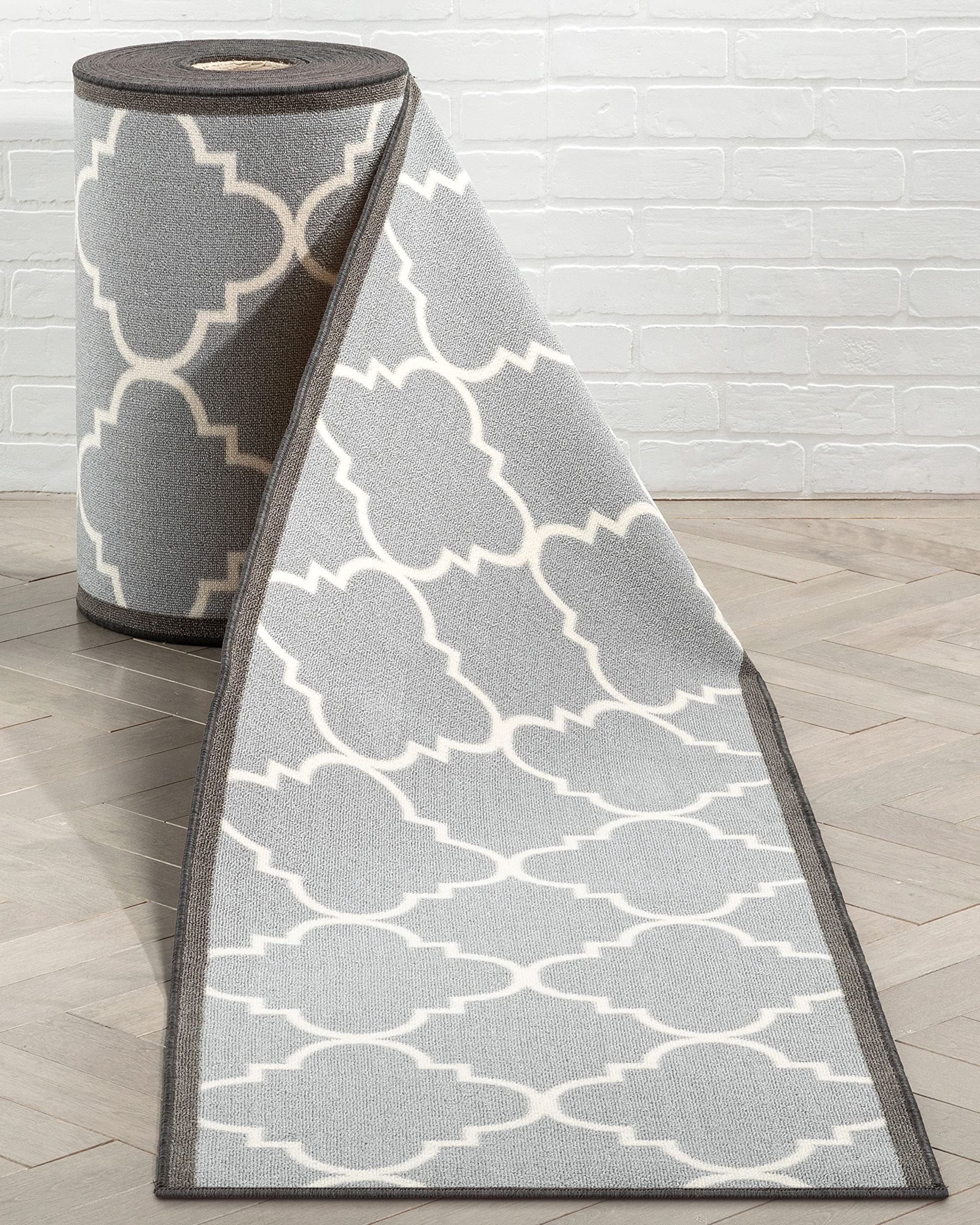 Well Woven Runner 31" Ancho - Brooklyn Trellis Gris IHS-6518R-31-60