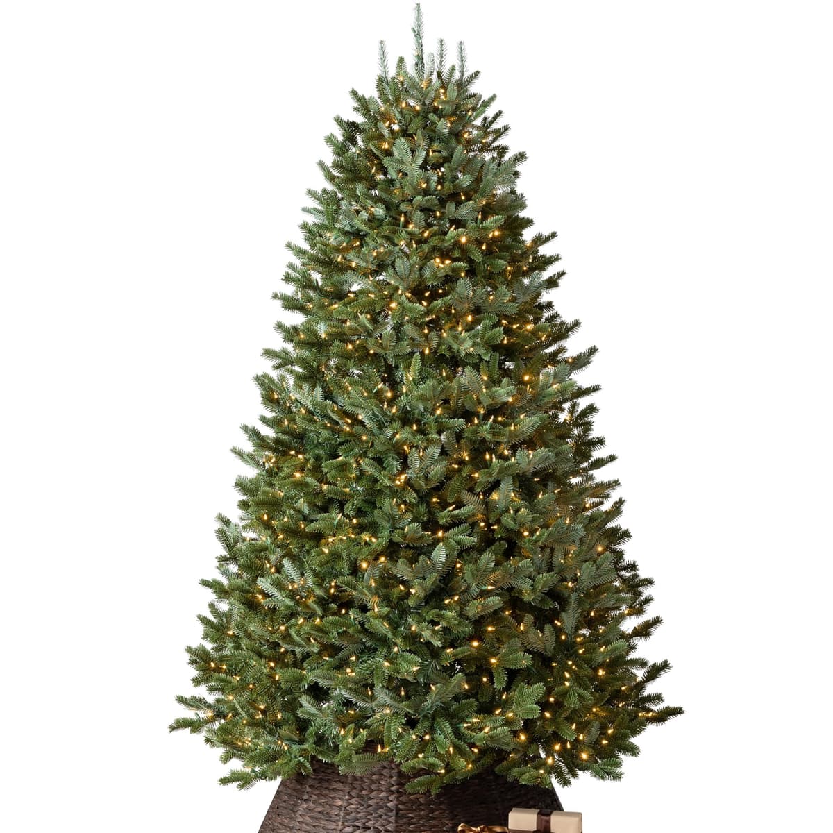 Balsam Hill BH Fraser Fir - Árbol de Navidad Artificial Full con Follaje True Needle Realista, Easy Plug y LED Clear, 7.5ft 2808946