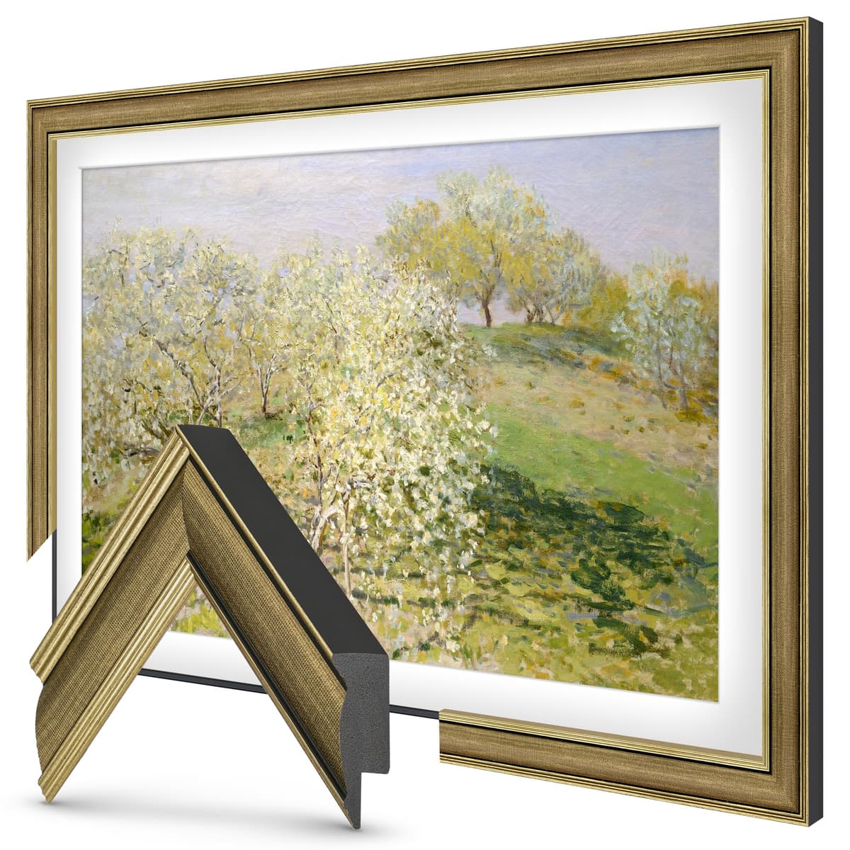 Marco de TV Deco Slim de Latón Industrial 65" - Compatible SOLO con Samsung The Frame y Pro TVs (Compatible con 2021-2025, LS03A, LS03B, LS03C, LS03D, LS03FA, LS03FW)