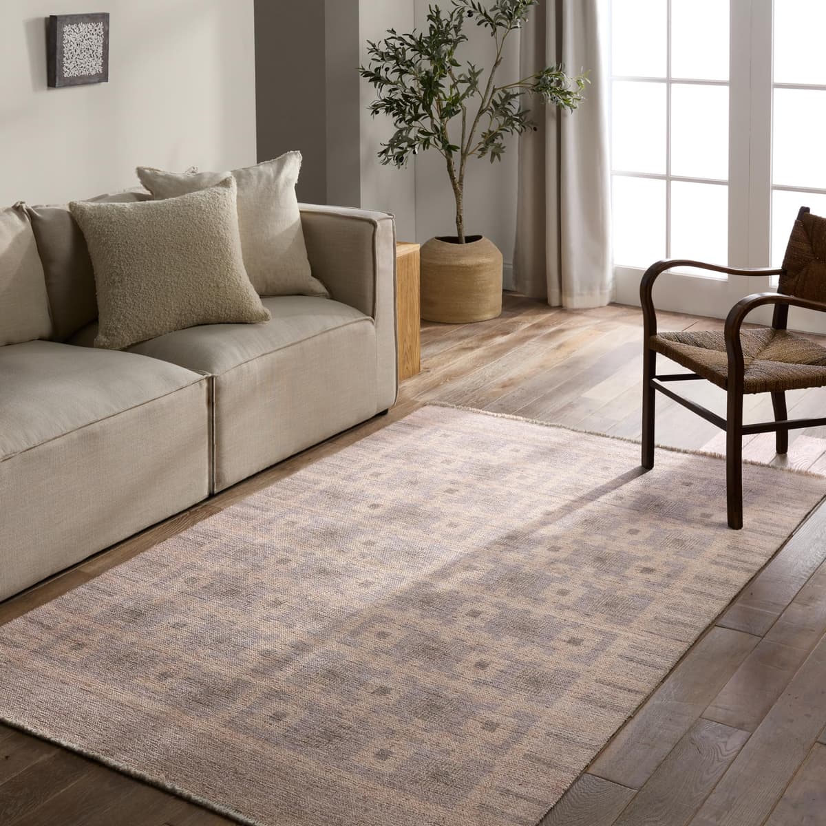 Jaipur Living Alfombra Lavable 8x10 Vala Estilo Vintage Tan/Taupe/Gris 251161