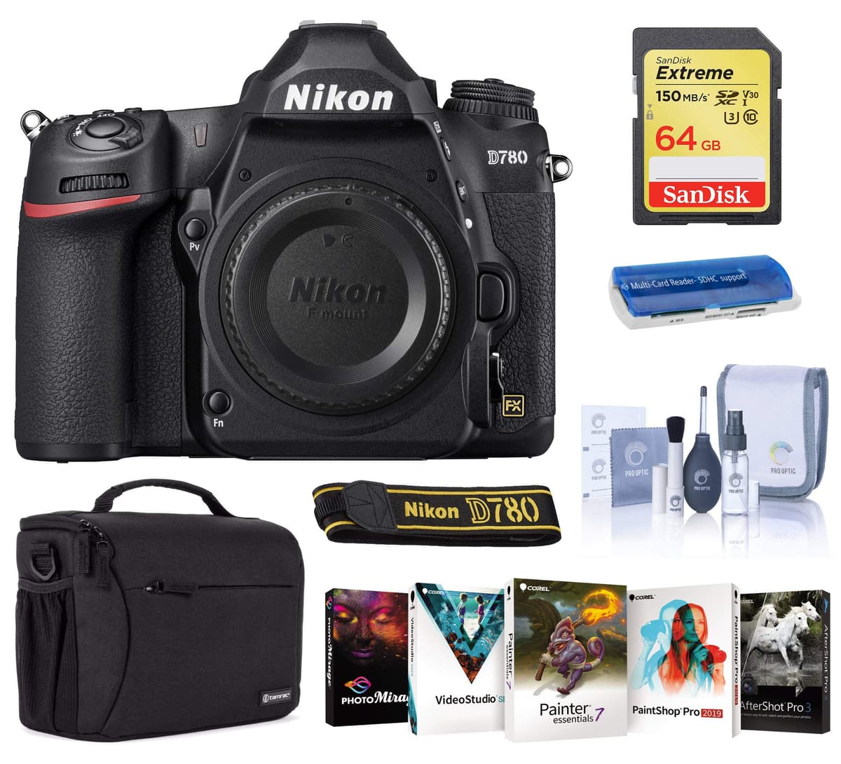 Nikon D780 Cuerpo DSLR FX-Format - Bundle con Bolsa, Tarjeta 64GB y Accesorios 1618 A