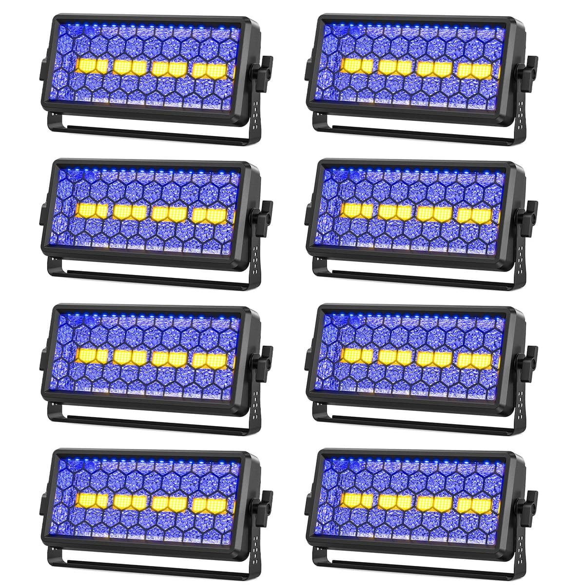 ZEMOJ 150W Retro Stage Lights con 4 COB y 36 LEDs RGB, DMX y control por voz ZQ06206