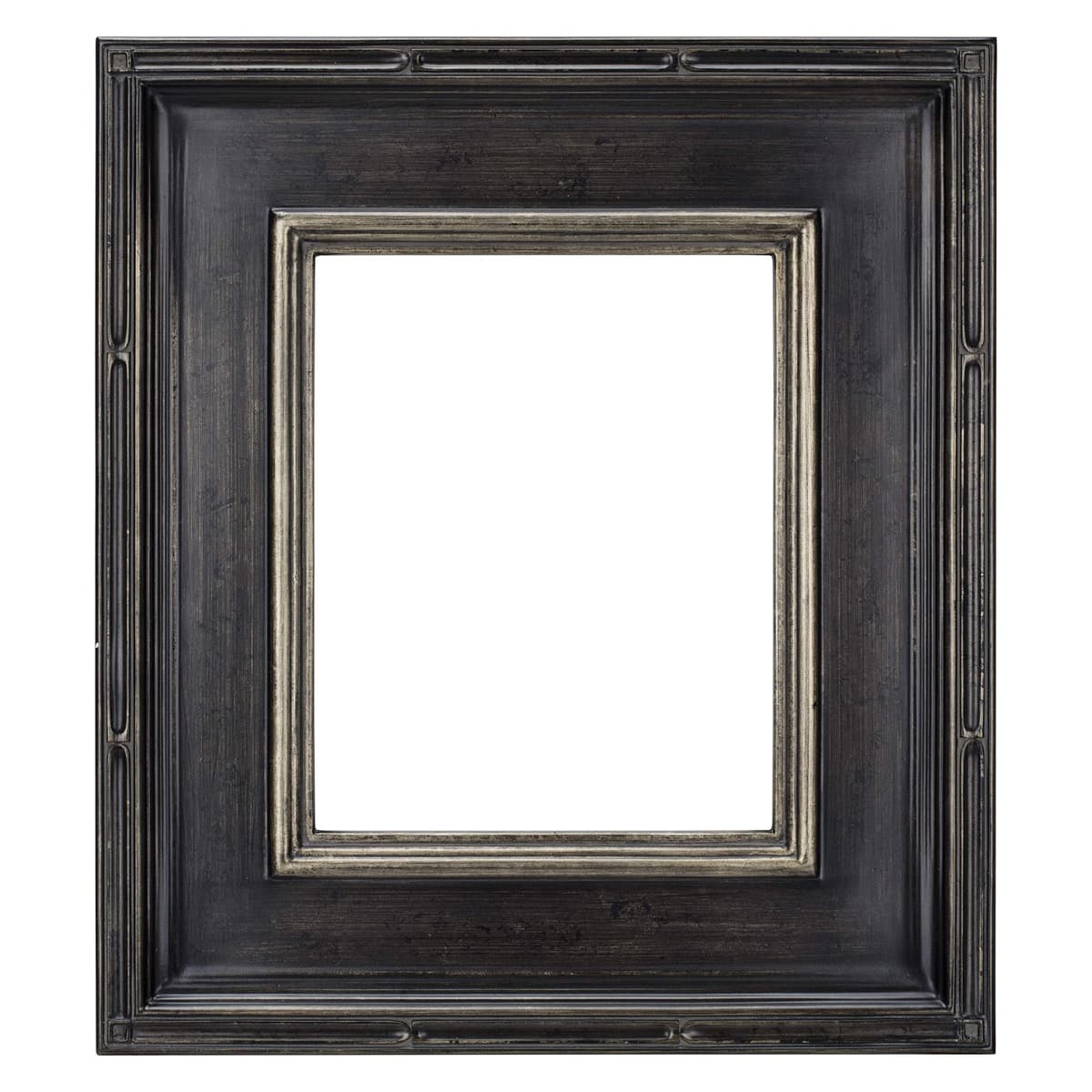 Creative Mark Museum Plein Aire Ornate Frame 36x48 Antique Black/Silver Open Back MPE-BLKS-3648