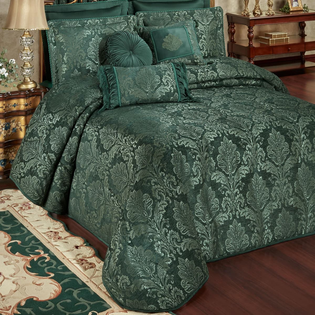 Touch of Class Camelot Luxury Bedding King 6 piezas - Emerald Green