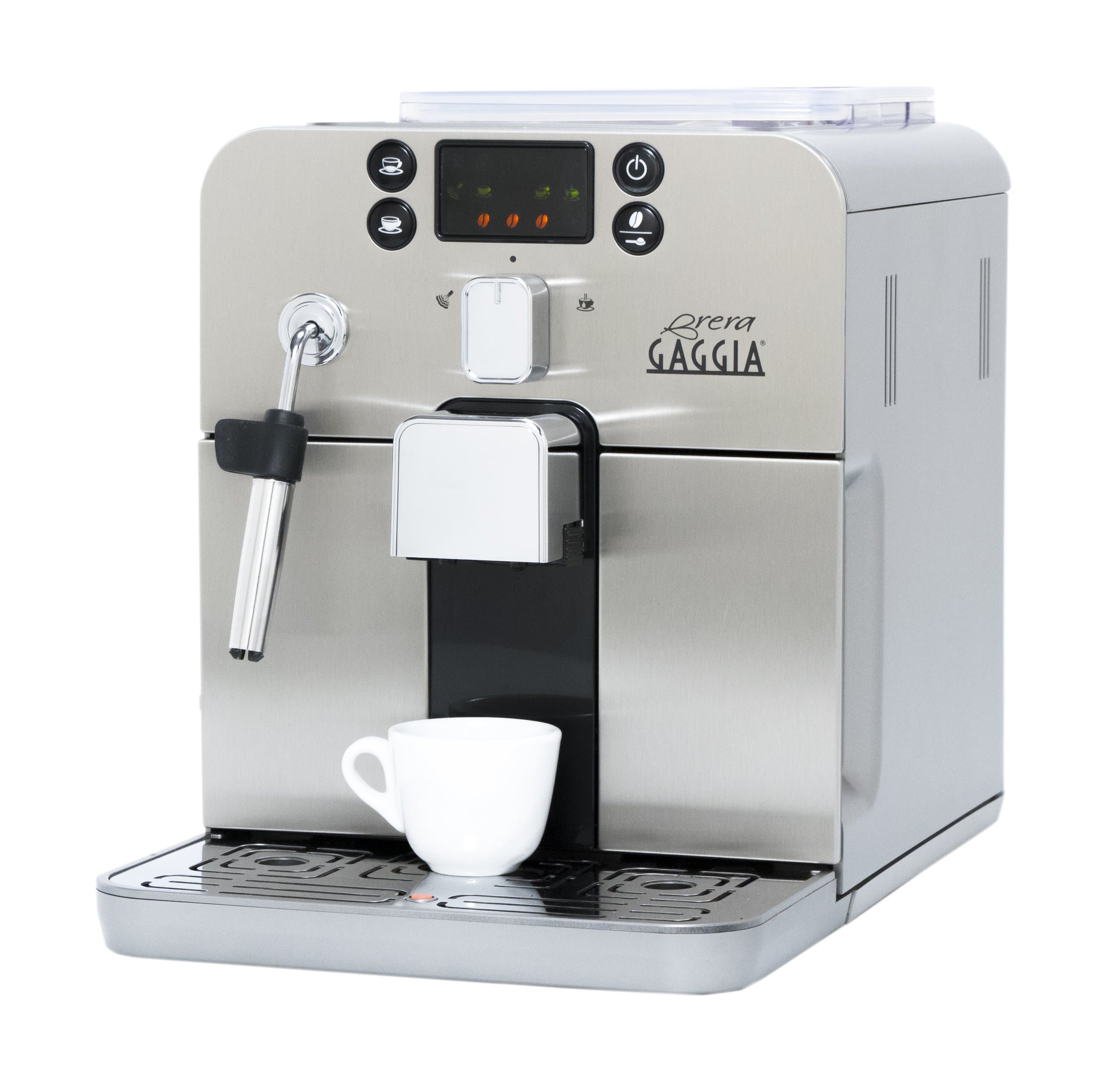 Gaggia Brera Máquina de espresso superautomática compacta 40 oz, plata RI9305/48