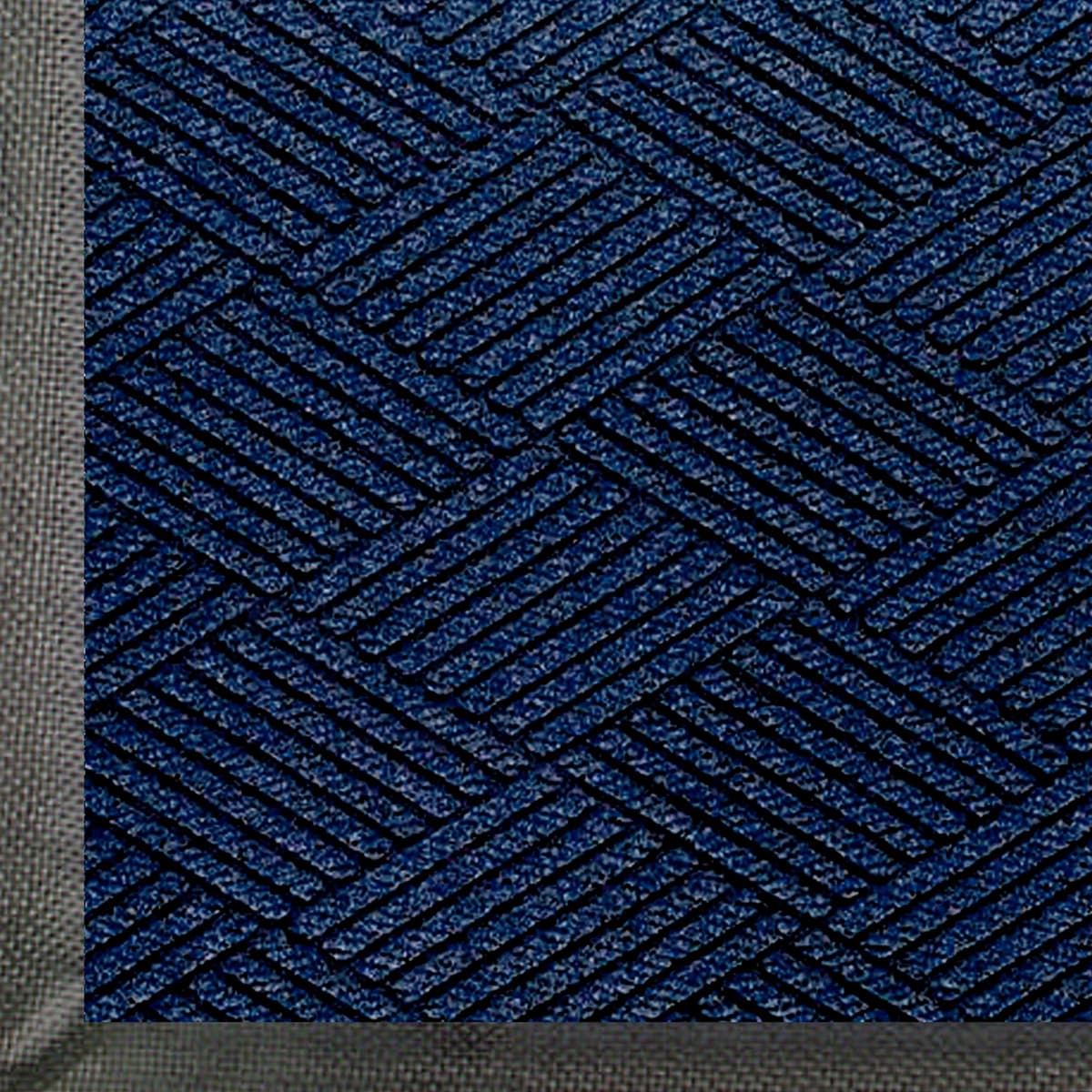 M+A Matting WaterHog Max Diamond | Tapete comercial Eco Premier con patrón diamante y borde de goma (Indigo, 4' x 12.2') 2295710412