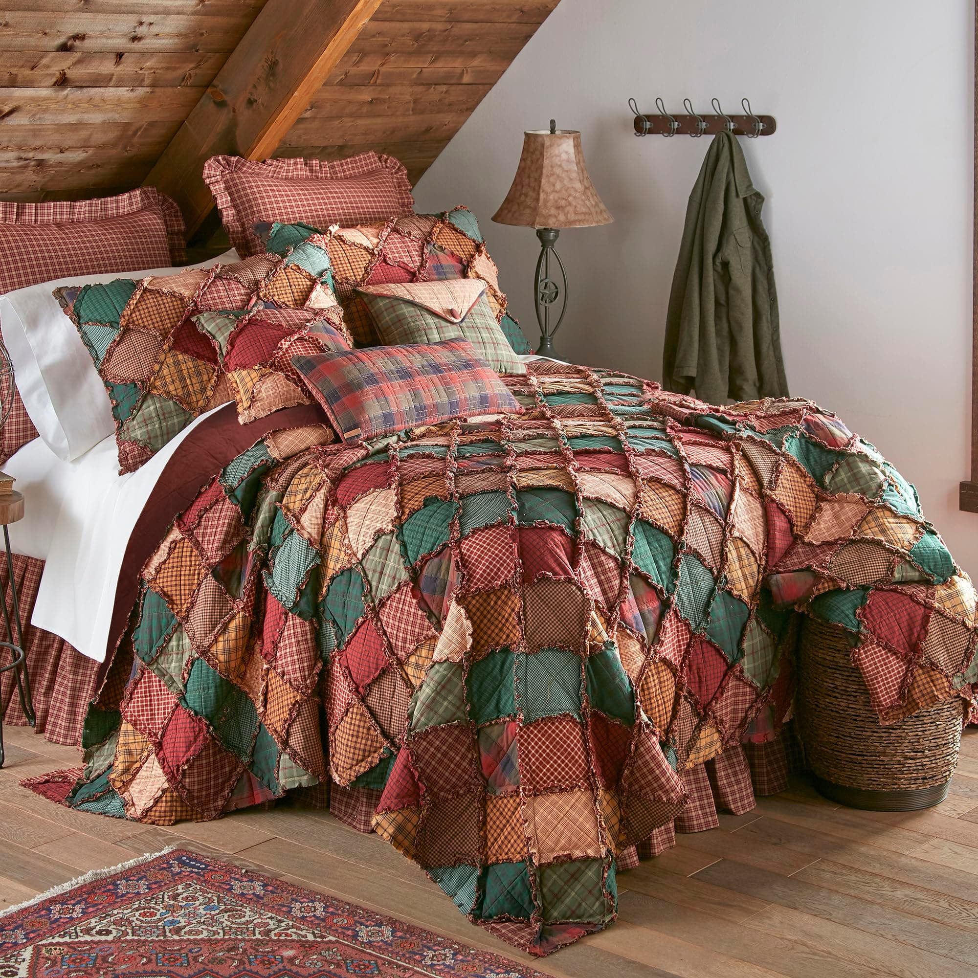 Donna Sharp King Bedding Set - Campfire Quilt King con 2 Fundas king Z21707