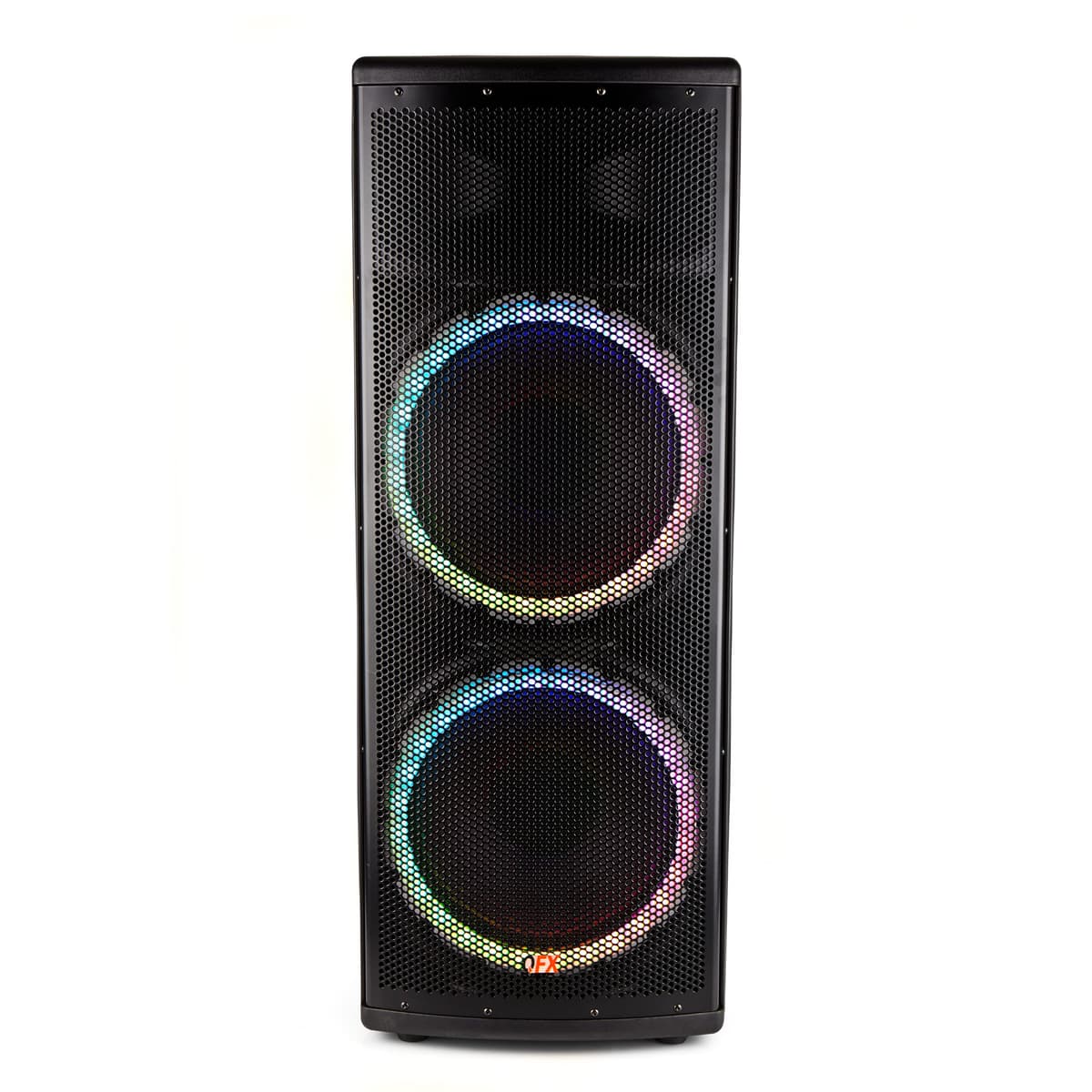 QFX E-B5 sistema de bocina Bluetooth dual 15" profesional con luces y entradas múltiples