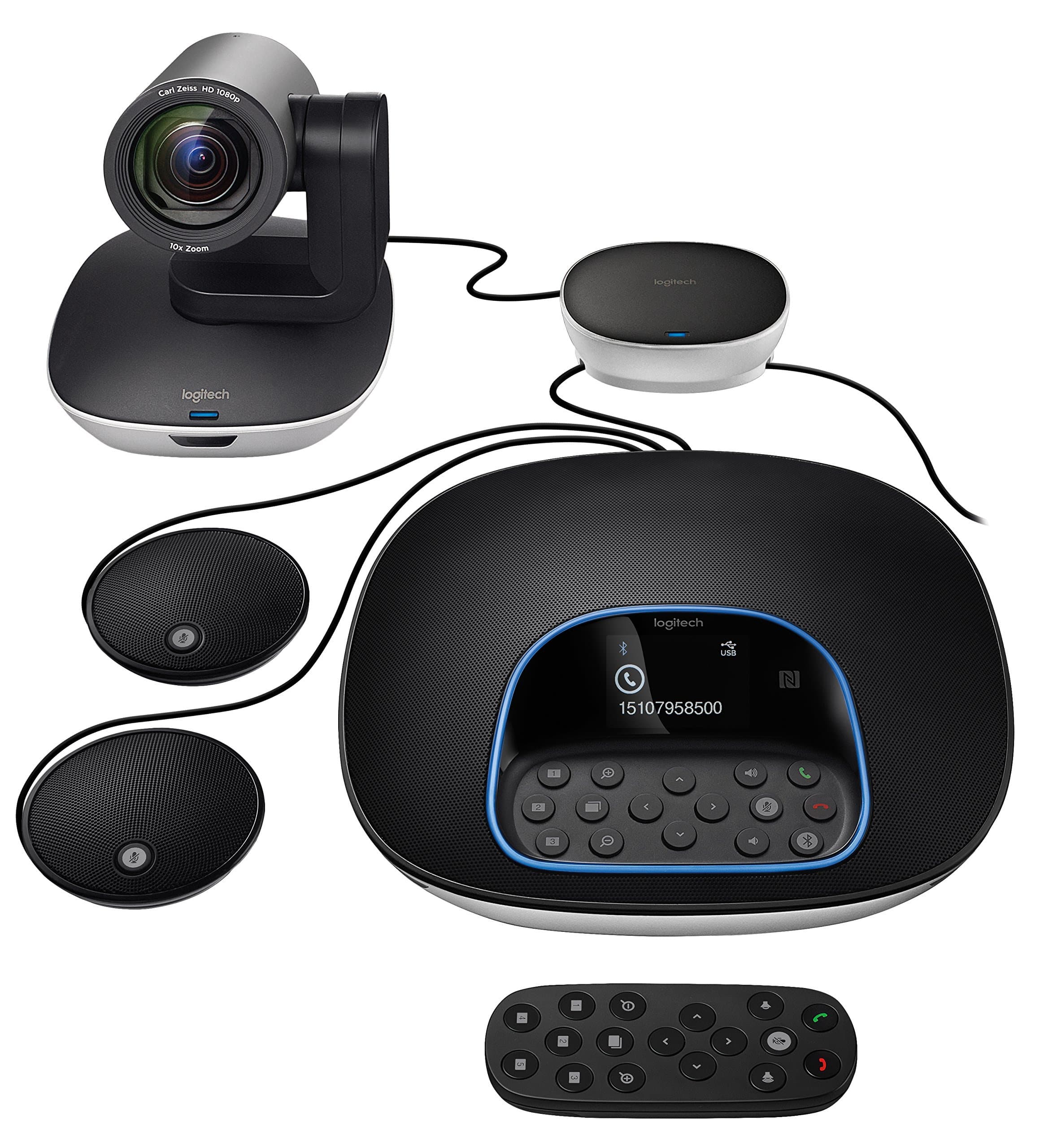 Logitech Group Video Conferencing Bundle con Micrófonos de Expansión (Renewed) 960-001060-cr