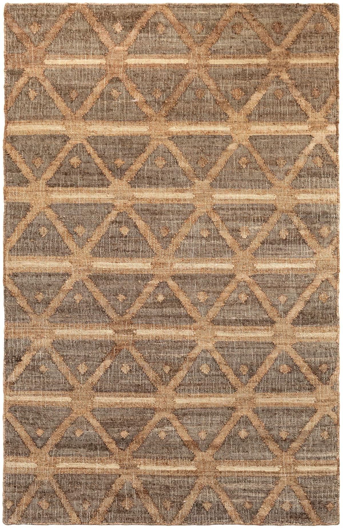 Dash & Albert Rumi alfombra de yute 5' x 8' marrón geométrica tejida a mano DA84-58