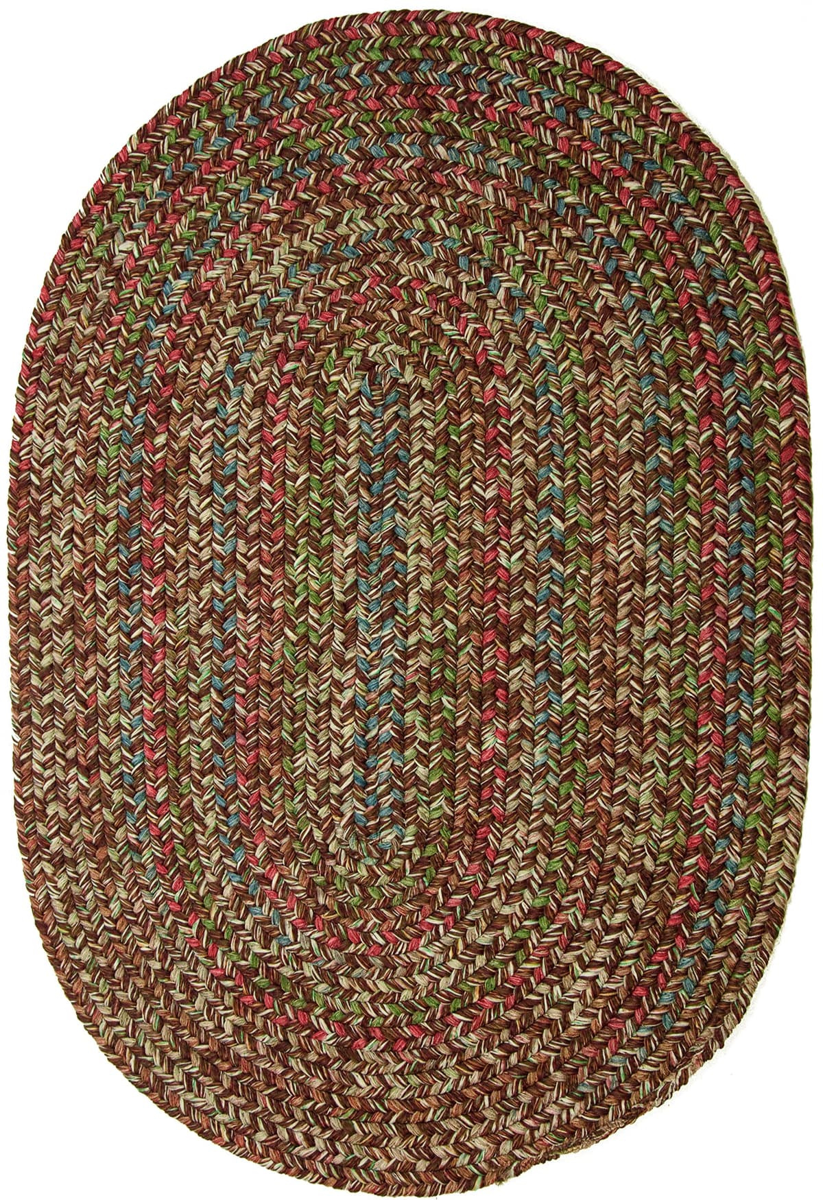 Rhody Rug Sophia SO35 Alfombra ovalada trenzada 10' x 13' color marrón SO35R120X156