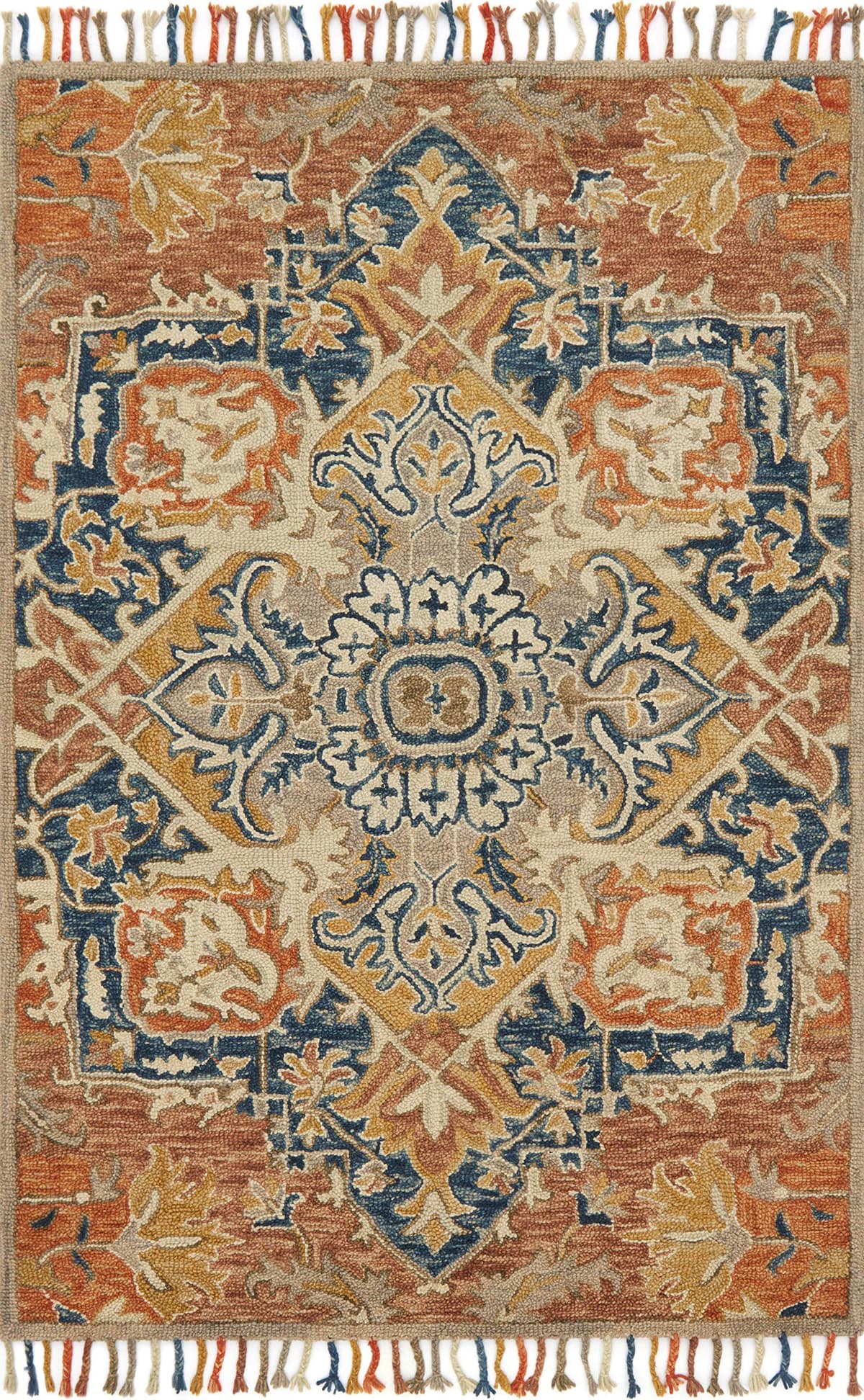 Loloi Zharah Rust/Blue Alfombra 5'-0" x 7'-6" ZHARZR-10RUBB5076